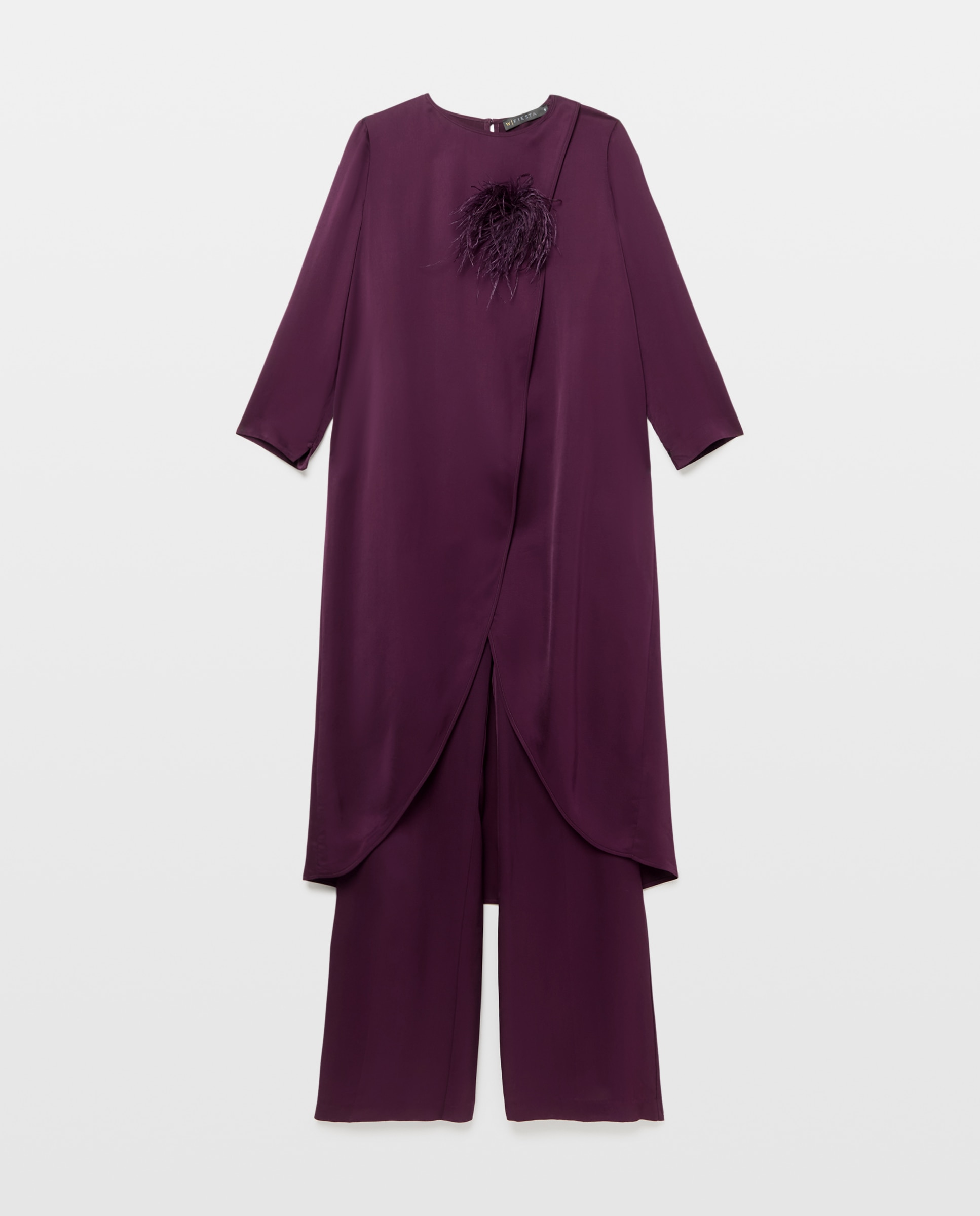 Conjunto de mujer asimétrico largo - Woman Fiesta El Corte Inglés - 291 Berenjena 291 Berenjena-4