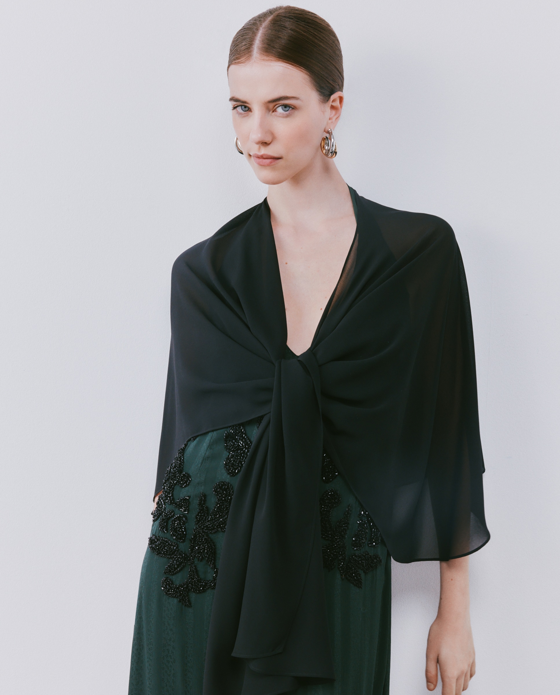 Chal capa ancha - Woman Fiesta El Corte Inglés - Negro Negro-1