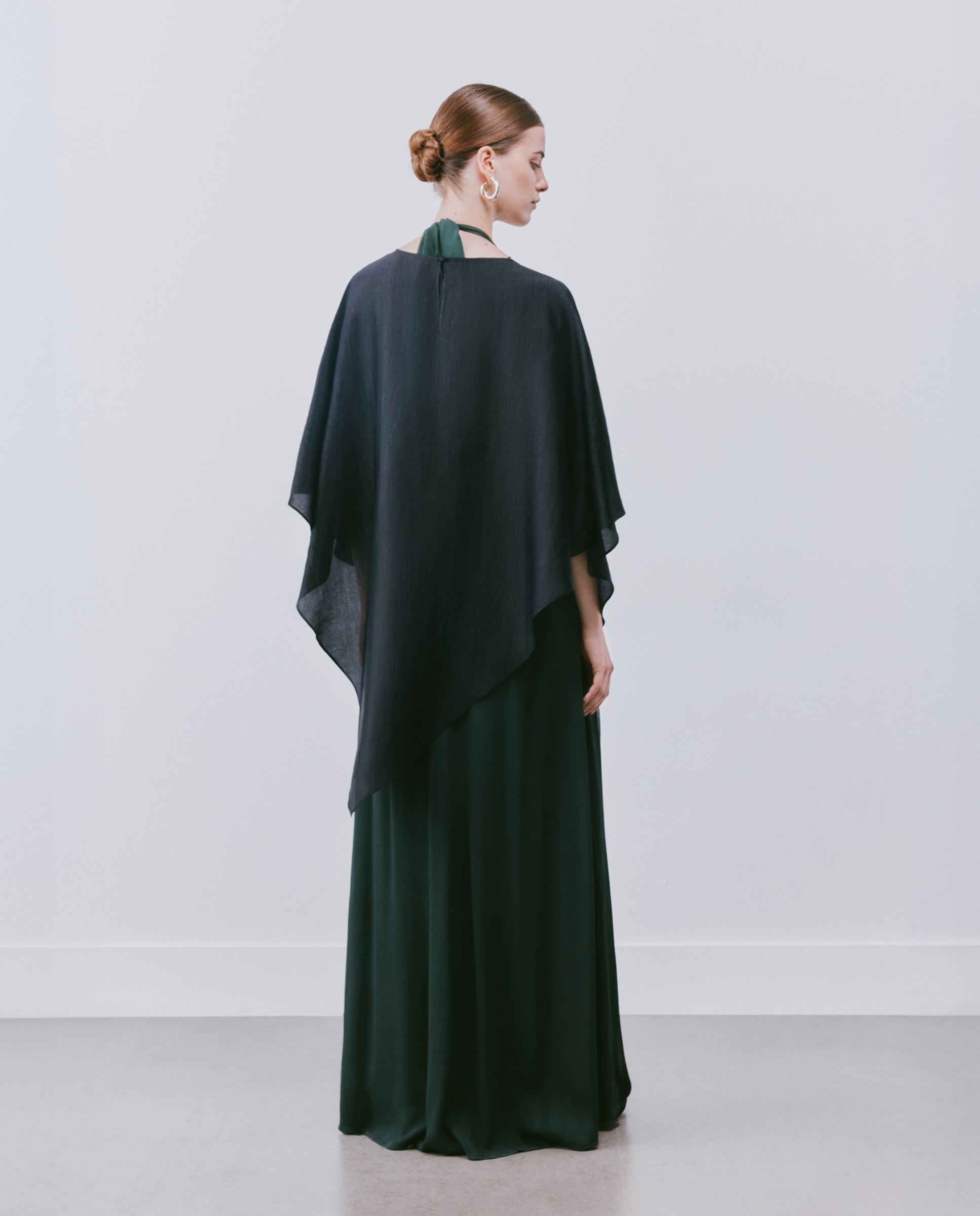 Capa asimétrica de gasa - Woman Fiesta El Corte Inglés - Negro Negro-3