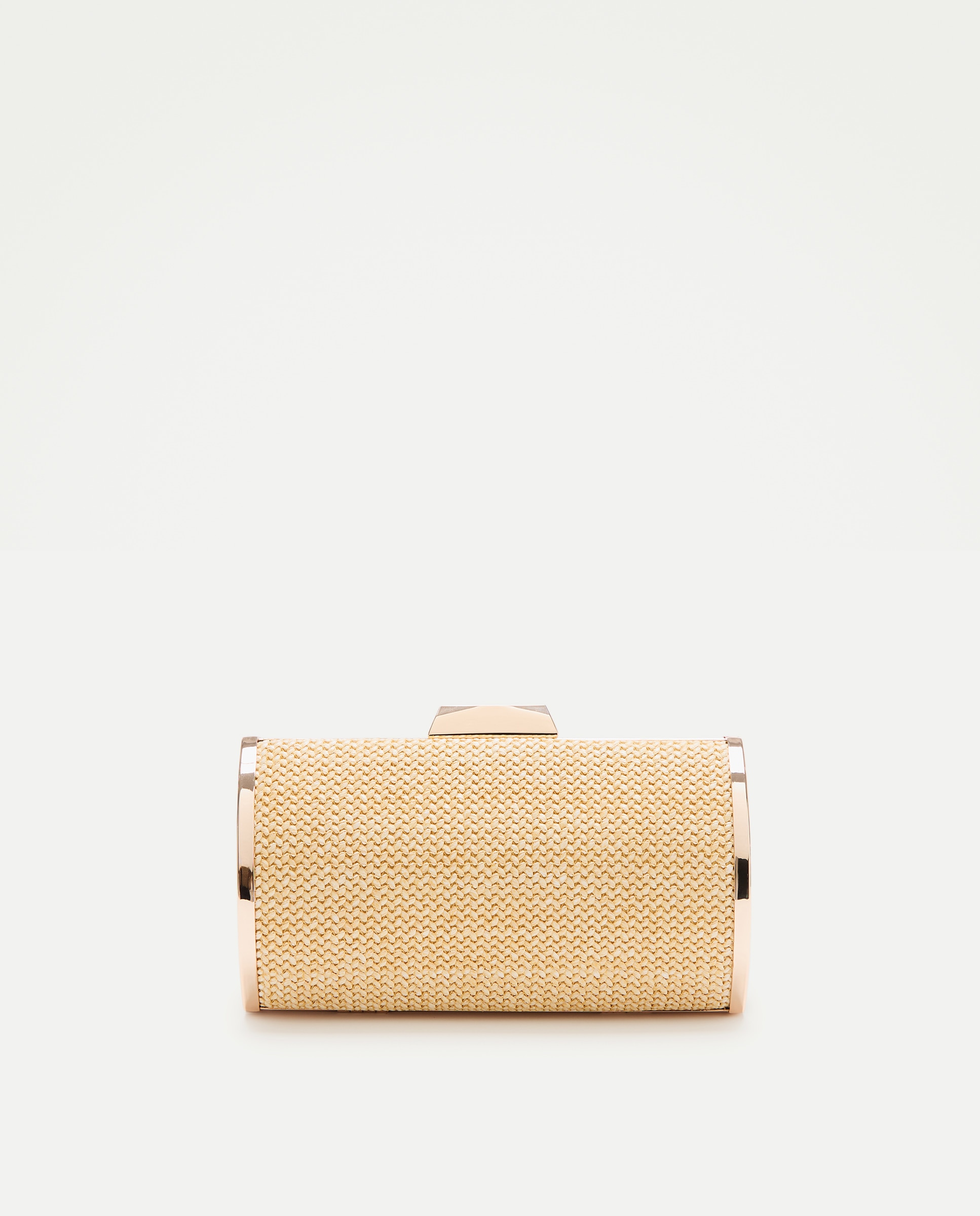 Imagem 0 de Mala Clutch de Ráfia em Forma de Cilindro