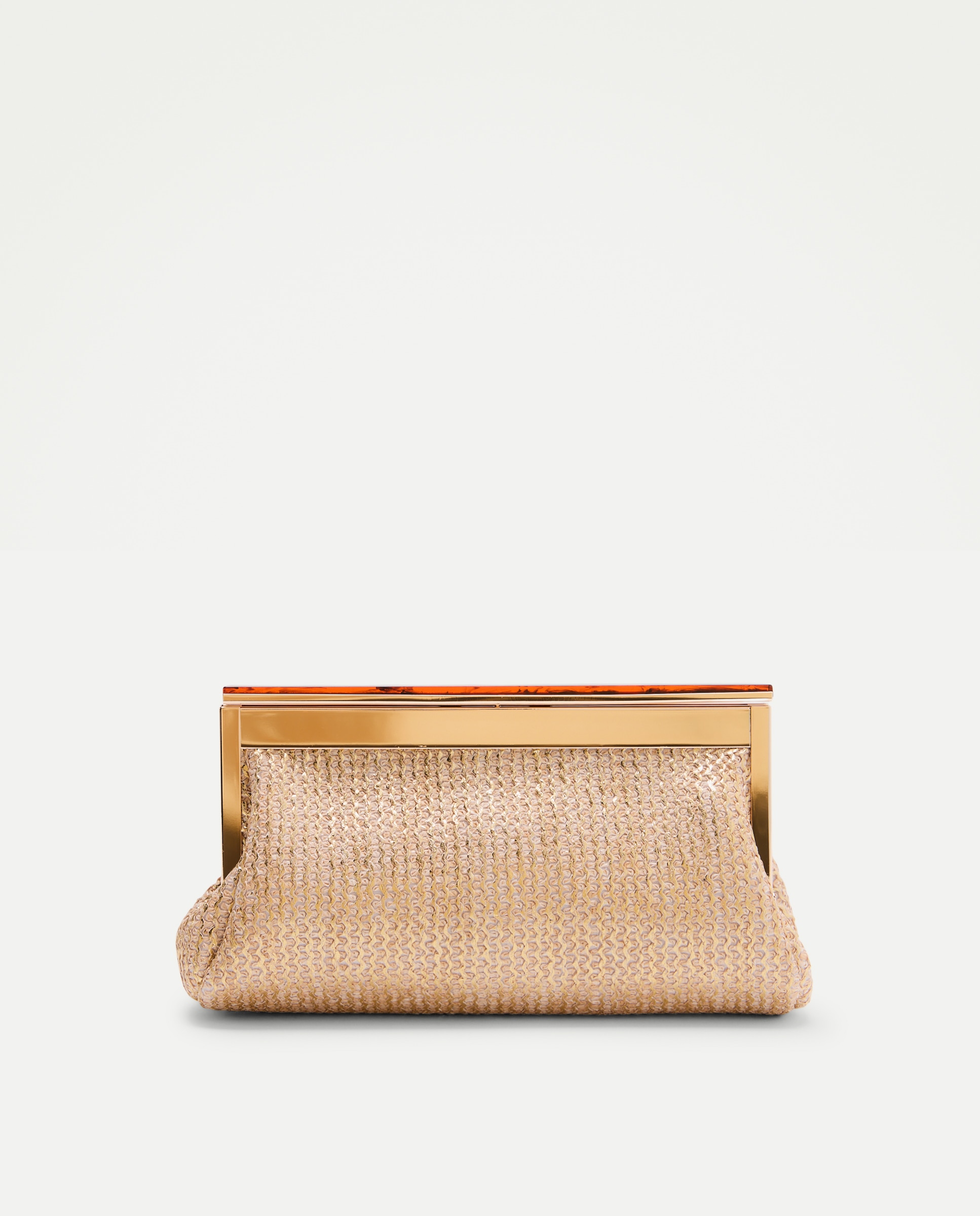 Imagem 0 de Mala Clutch de Ráfia de Forma Alargada