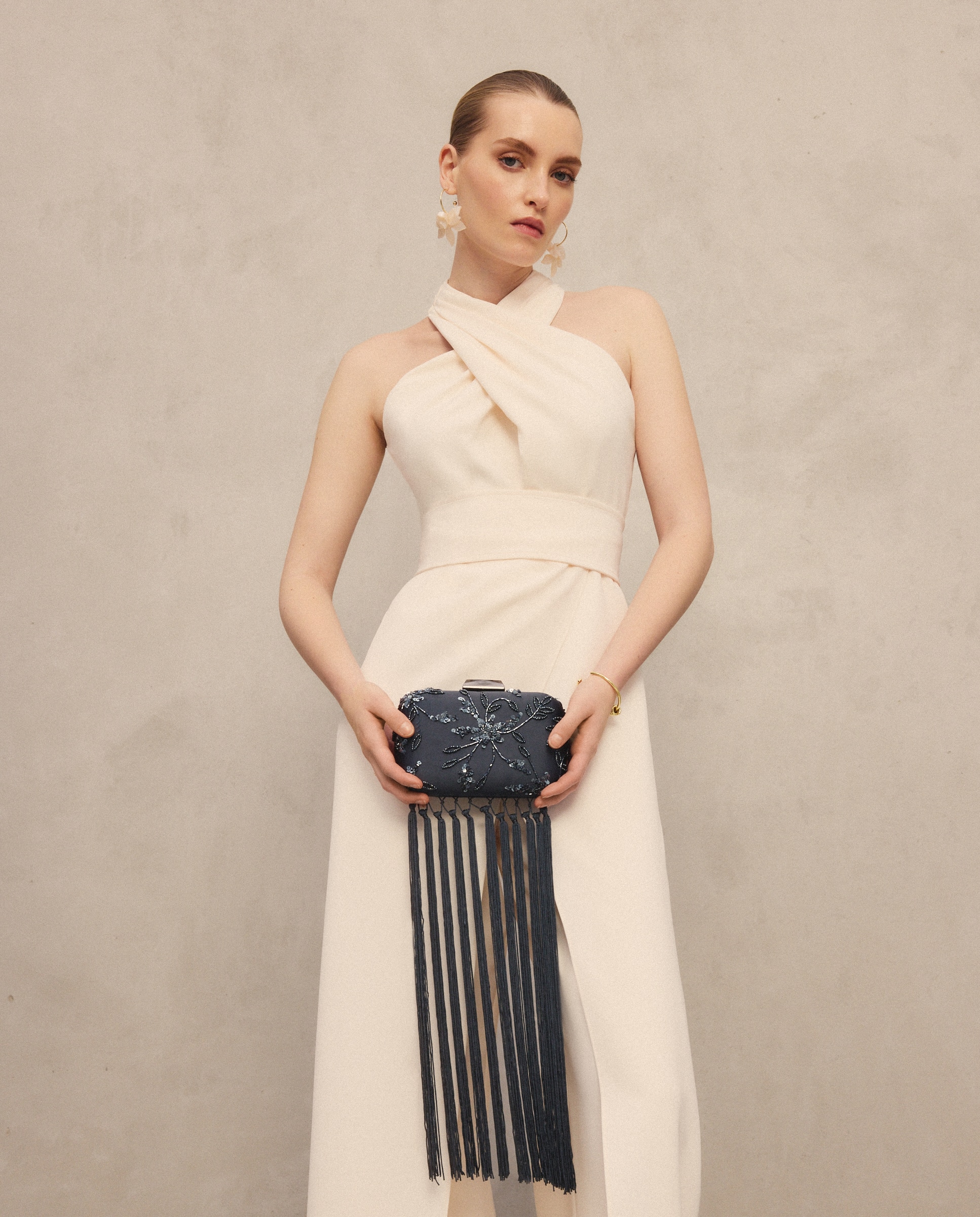 Mala Clutch com Bordado de Pedraria 830 Antracite-7
