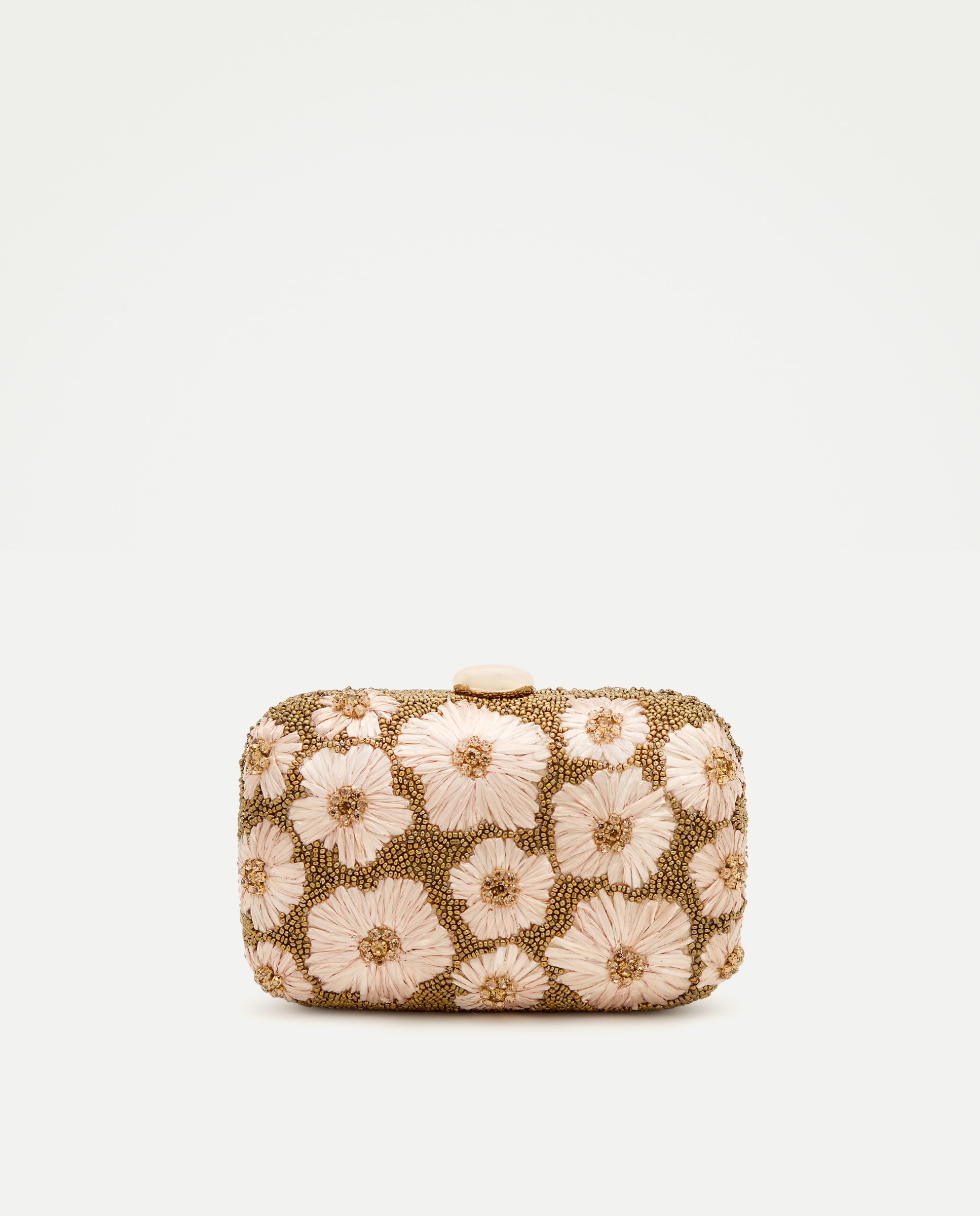 Imagem 0 de Mala Clutch de Ráfia com Flores