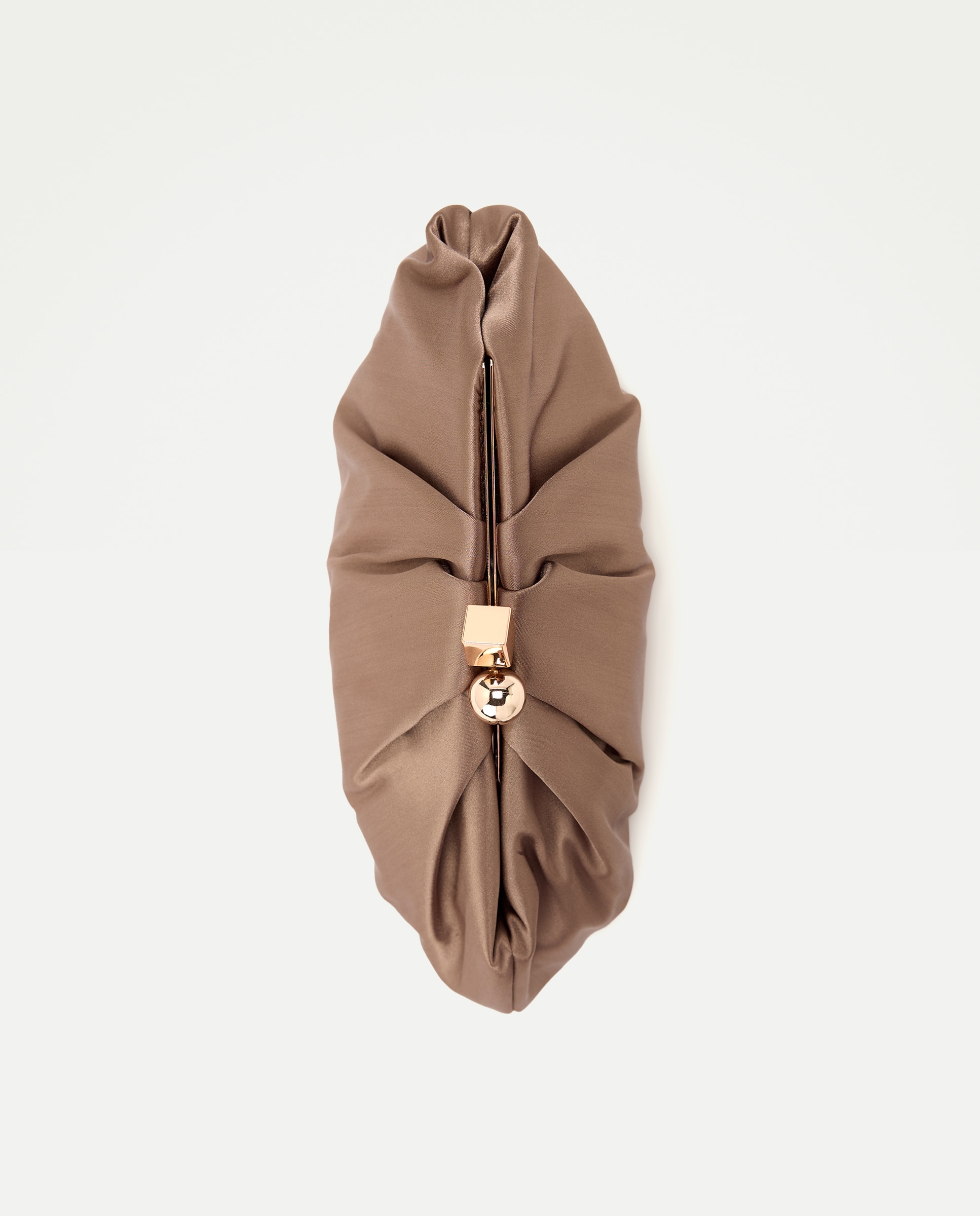 Mala Tipo Clutch Assimétrica 391 Ouro Velho-4