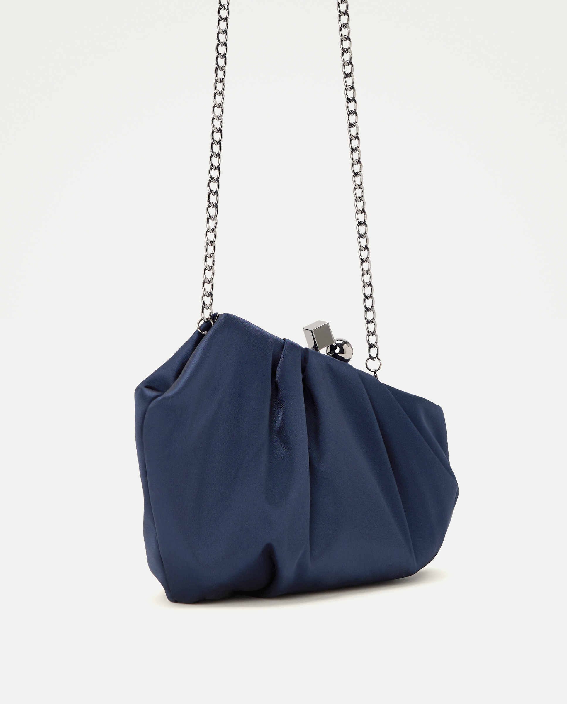 Mala Tipo Clutch Assimétrica Azul-marinho-6