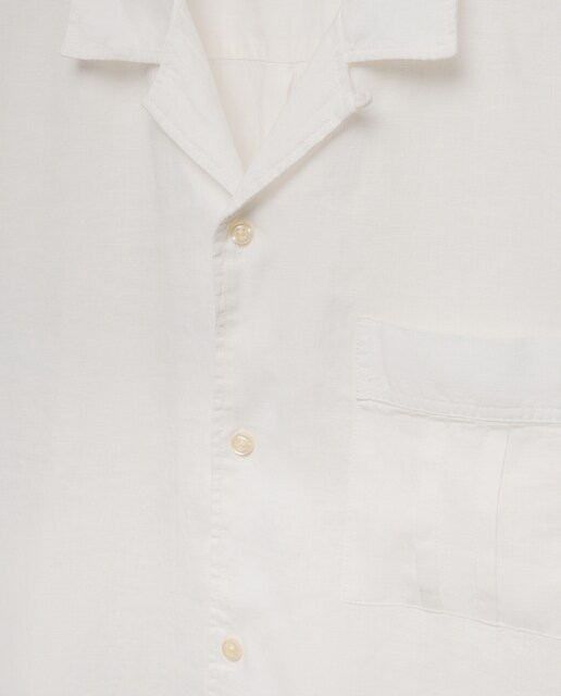 Camisa de manga corta lino beachwear de hombre