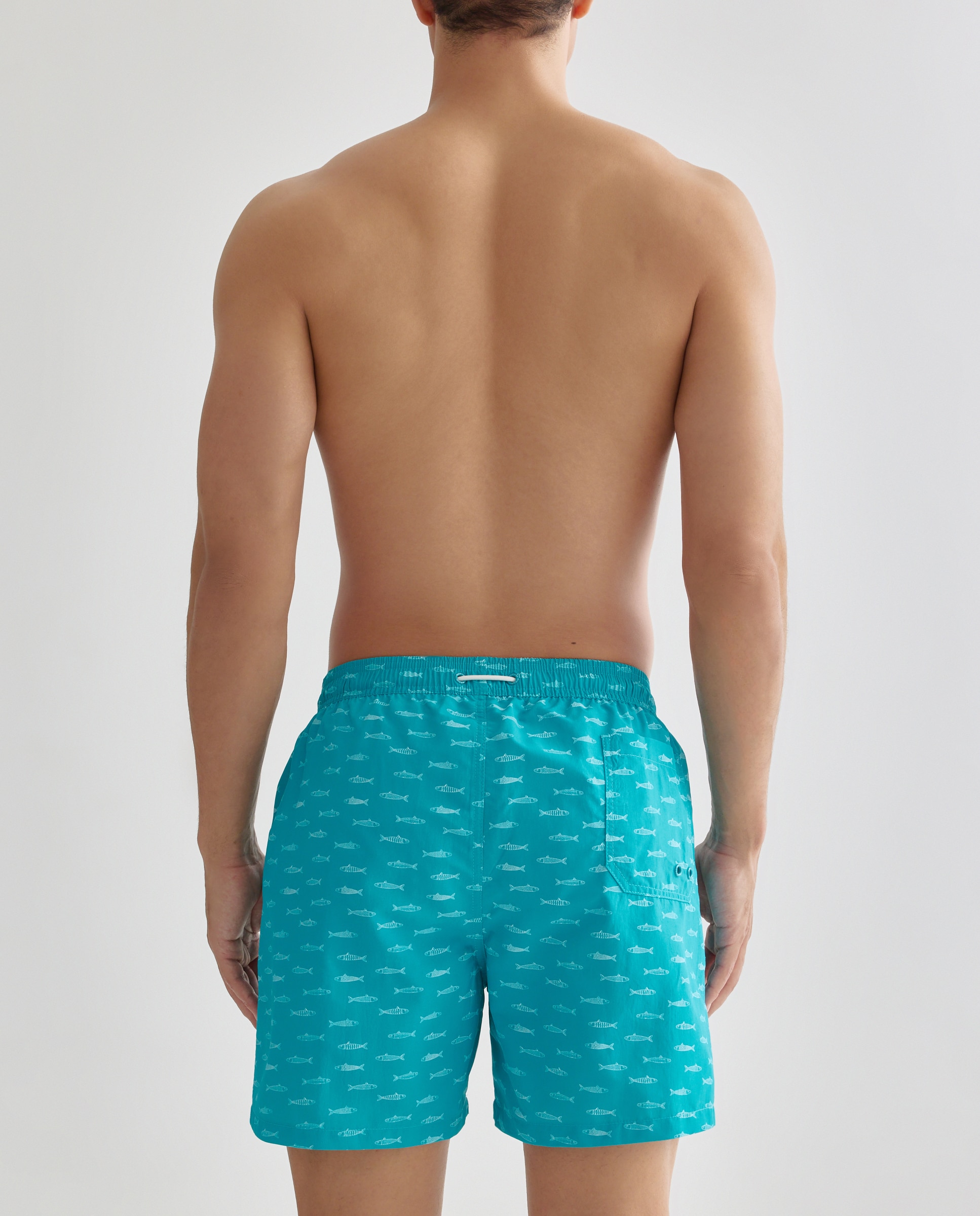 Fato de banho estampado 450 Turquesa-2