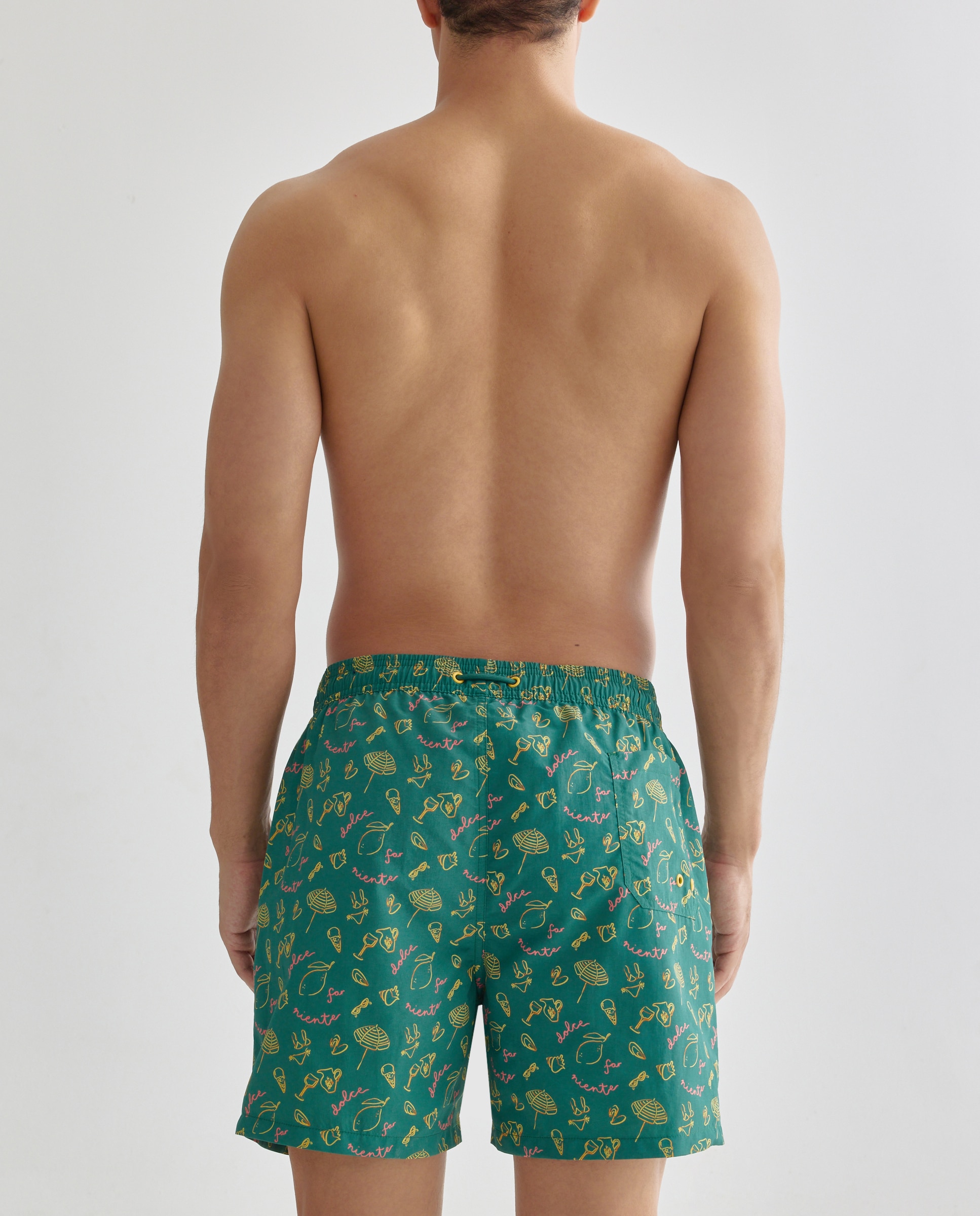 Fato de banho estampado Verde-3