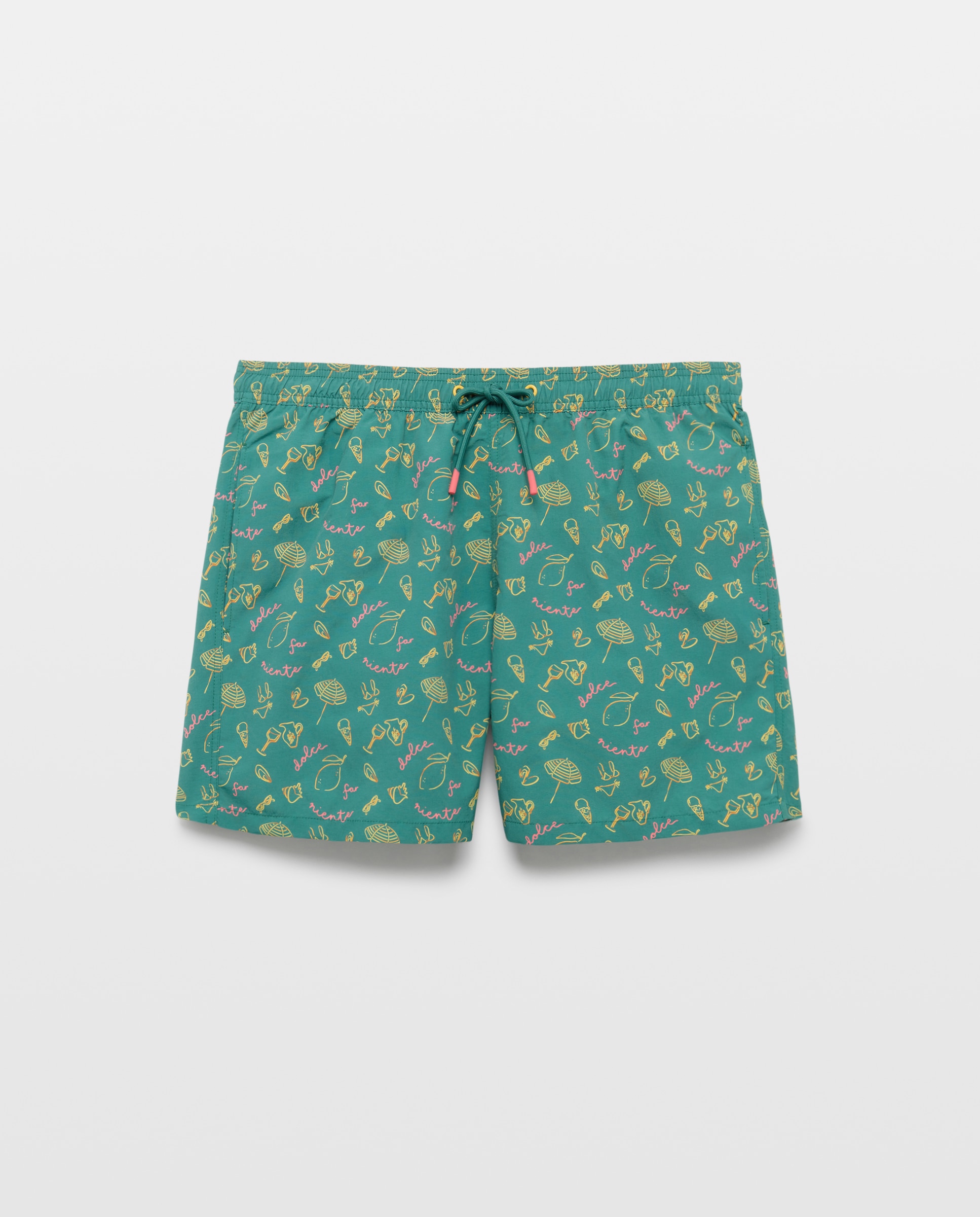 Fato de banho estampado Verde-4