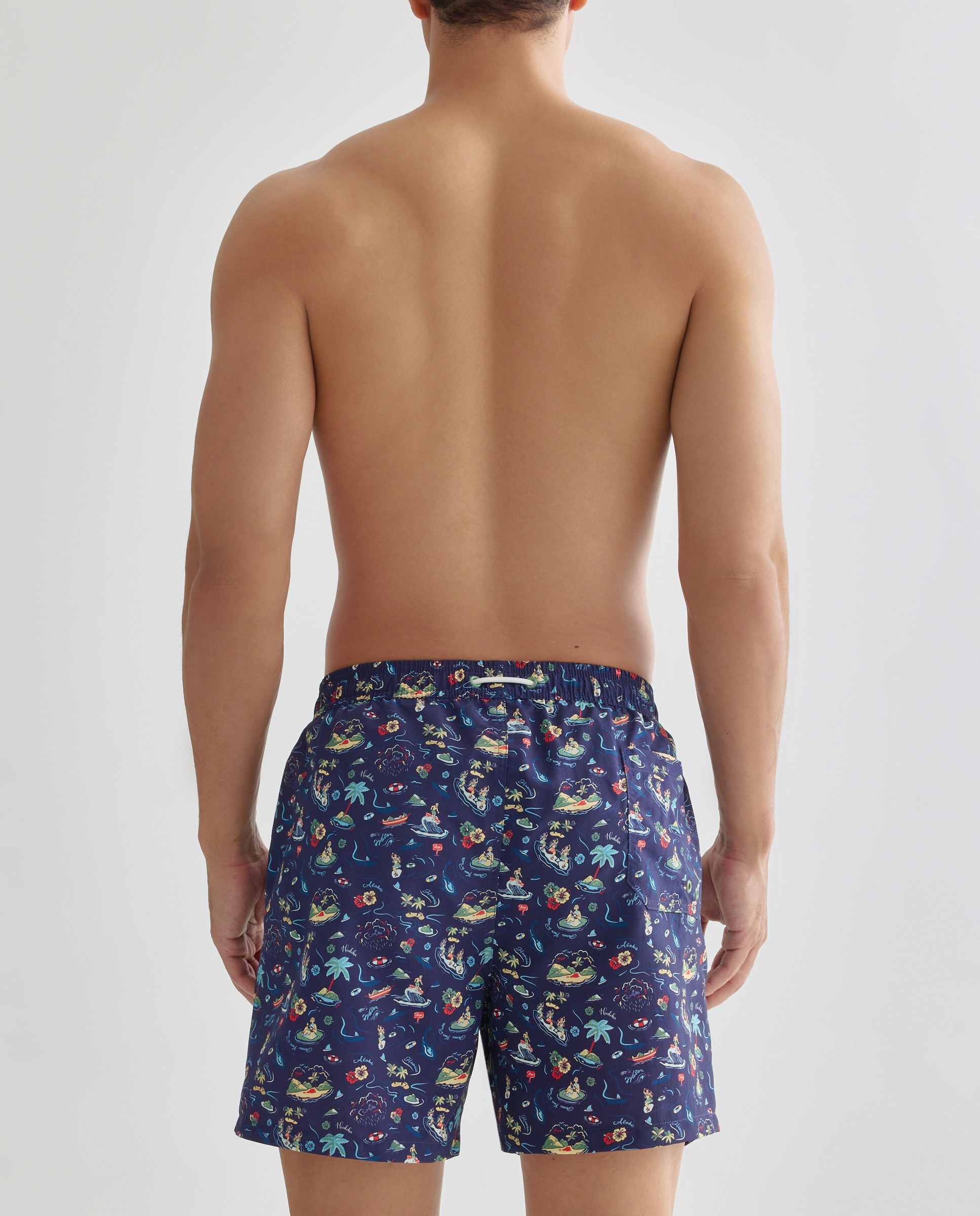Fato de banho estampado Azul-2