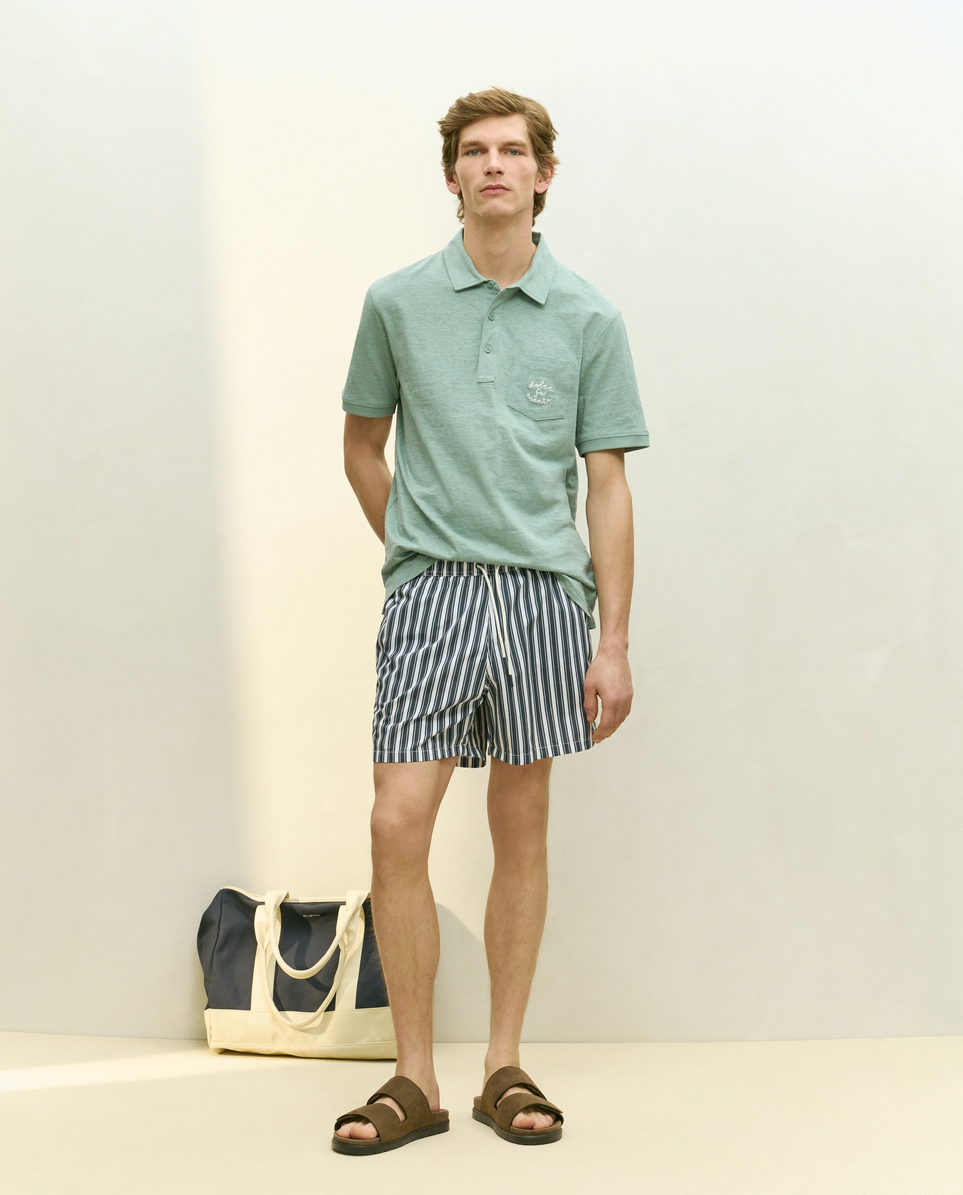 Fato de Banho Estampado Azul-marinho-1