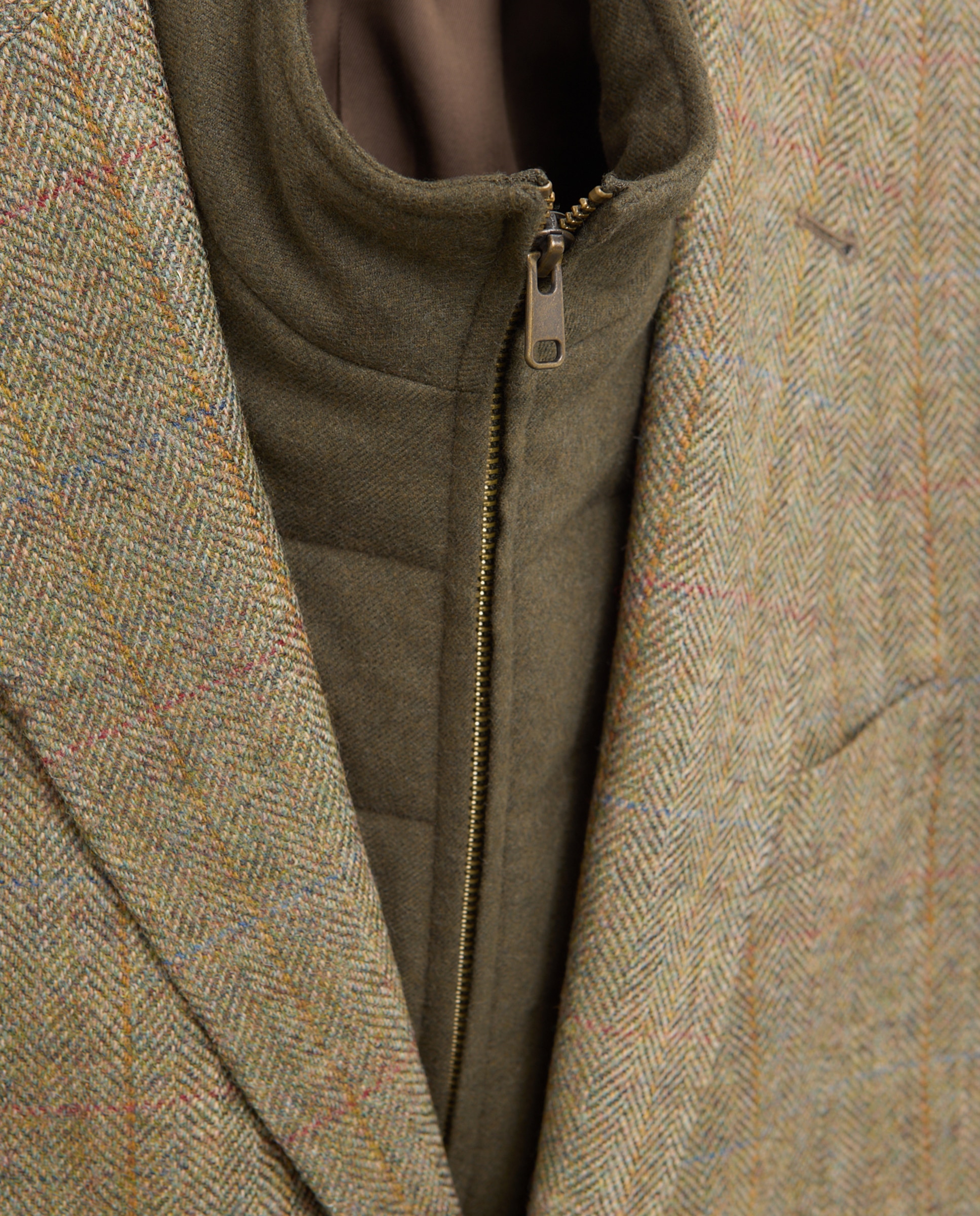 Imagen 7 de Chaqueta regular fit pechera desmontable espiga 100% lana hombre - Emidio Tucci - Verde Verde