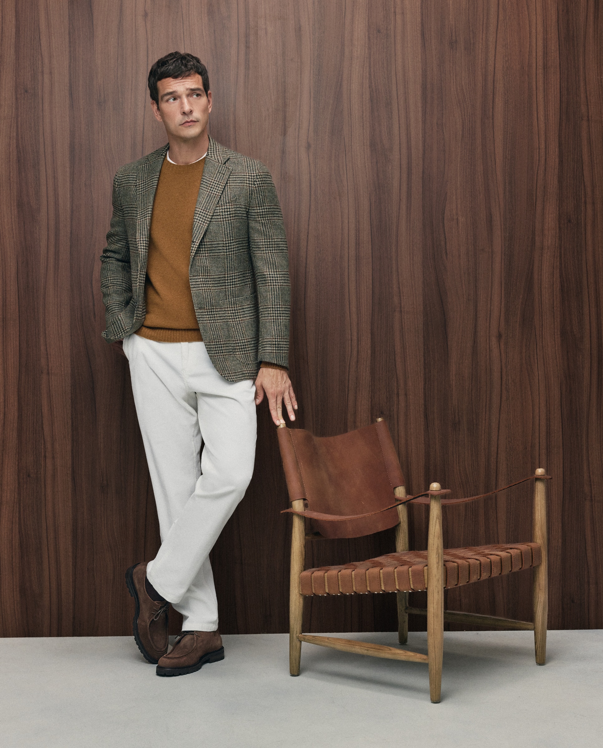 Chaqueta de hombre sport cuadro gales - Emidio Tucci - Kaki Kaki-2