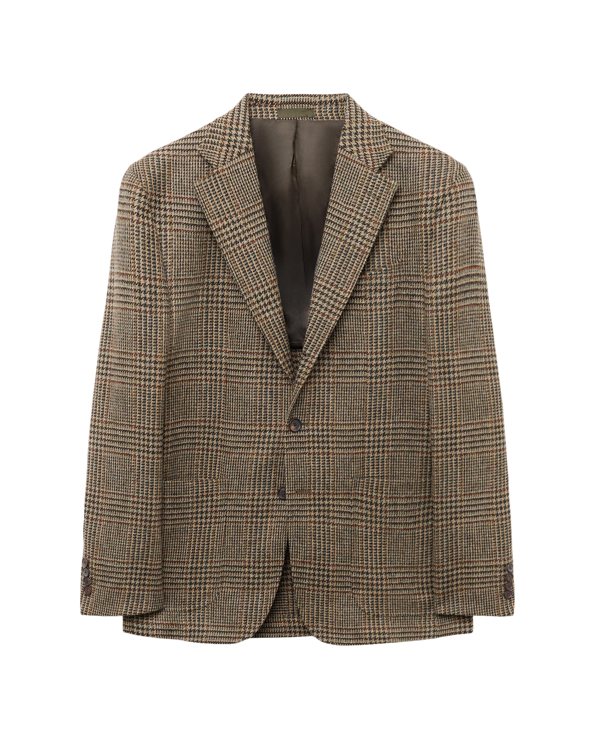 Chaqueta de hombre sport cuadro gales fit regular - Emidio Tucci - Kaki Kaki-1