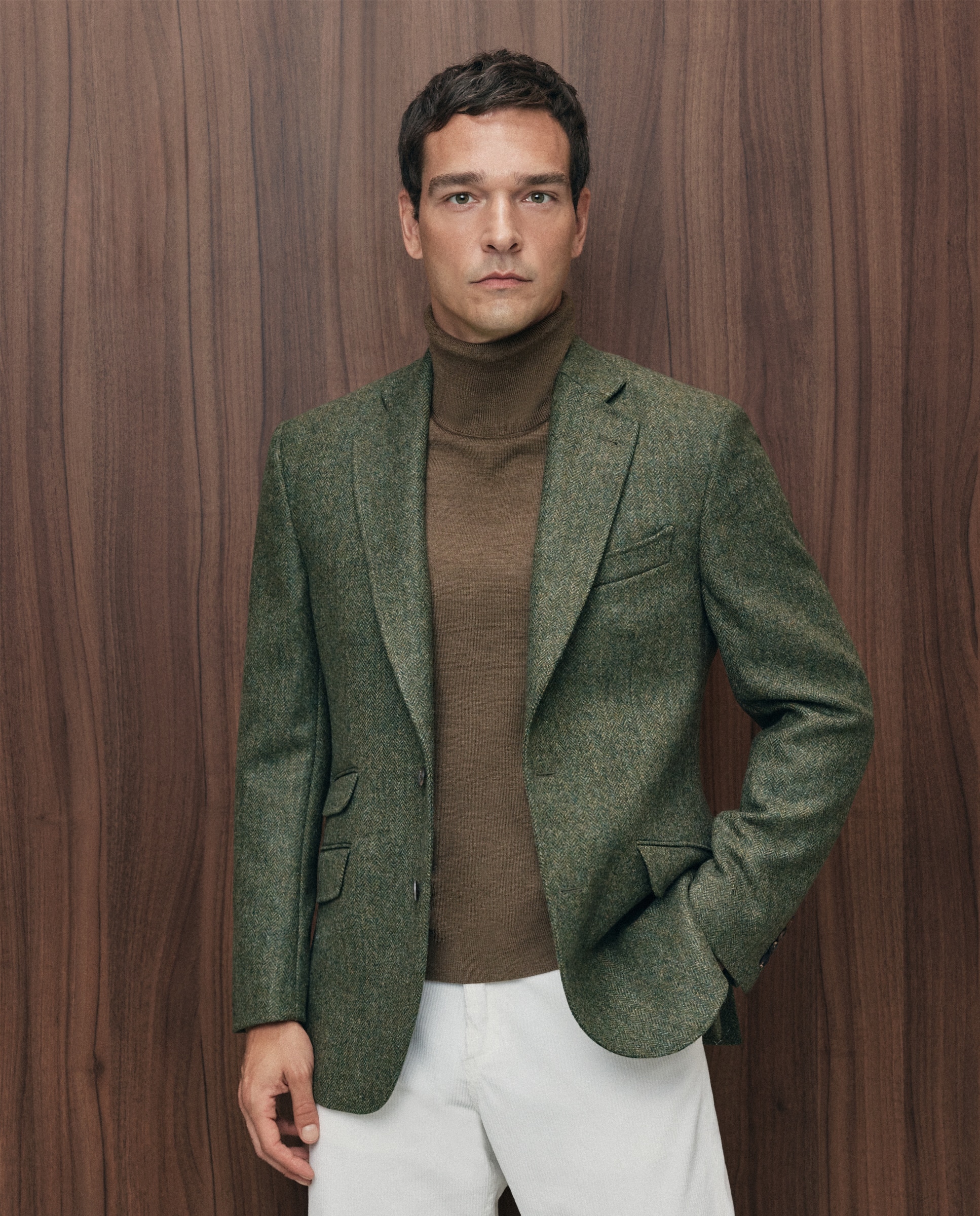 Chaqueta de hombre sport espiga - Emidio Tucci - Kaki Kaki-1