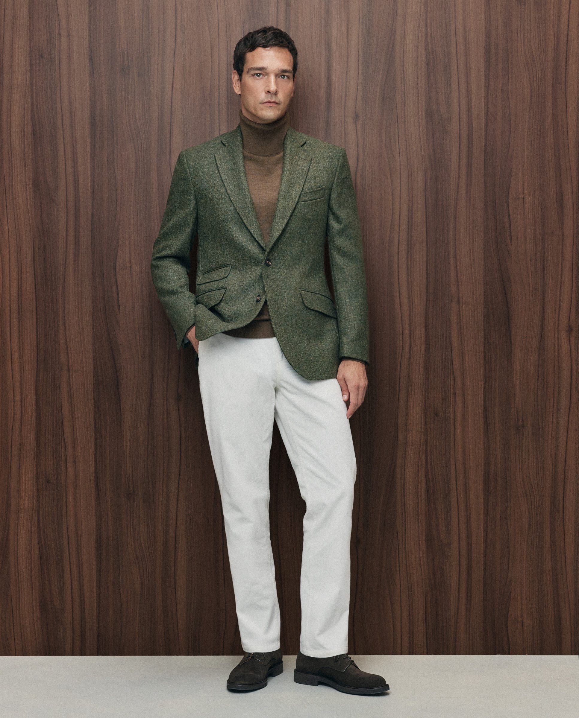 Chaqueta de hombre sport espiga - Emidio Tucci - Kaki Kaki-2