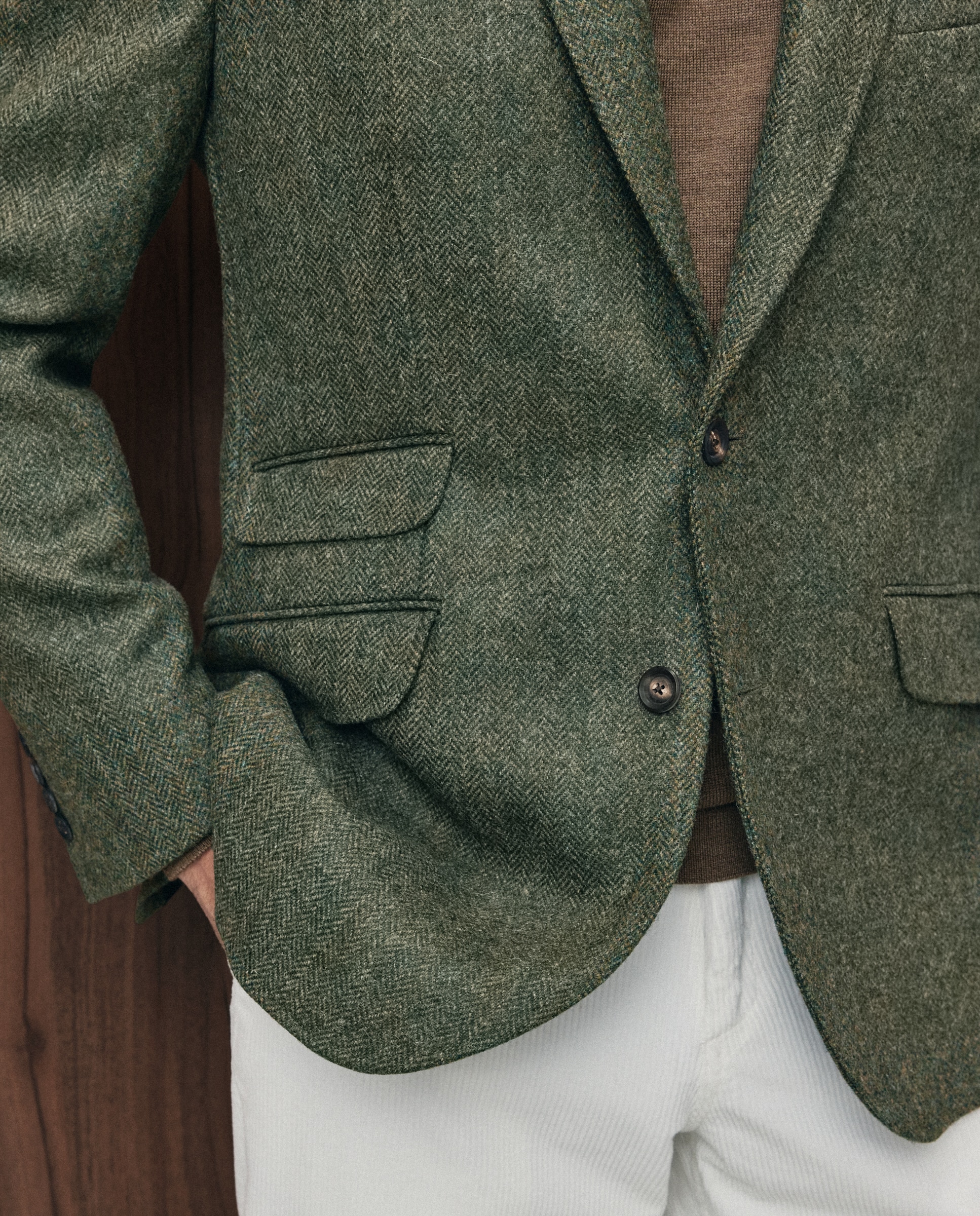 Chaqueta de hombre sport espiga - Emidio Tucci - Kaki Kaki-4