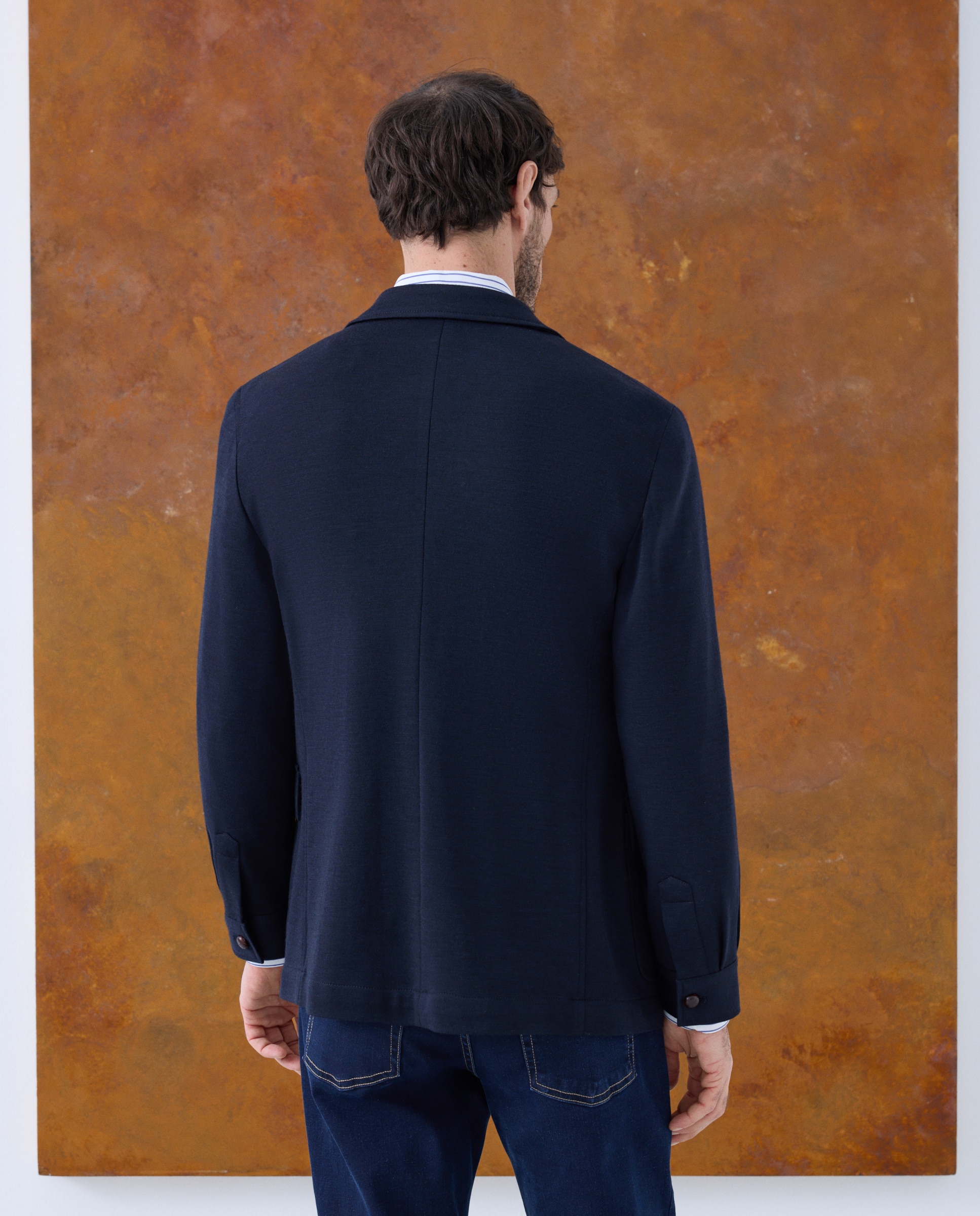 Chaqueta teba 100% lana hombre - Emidio Tucci - Azul marino Azul marino-4