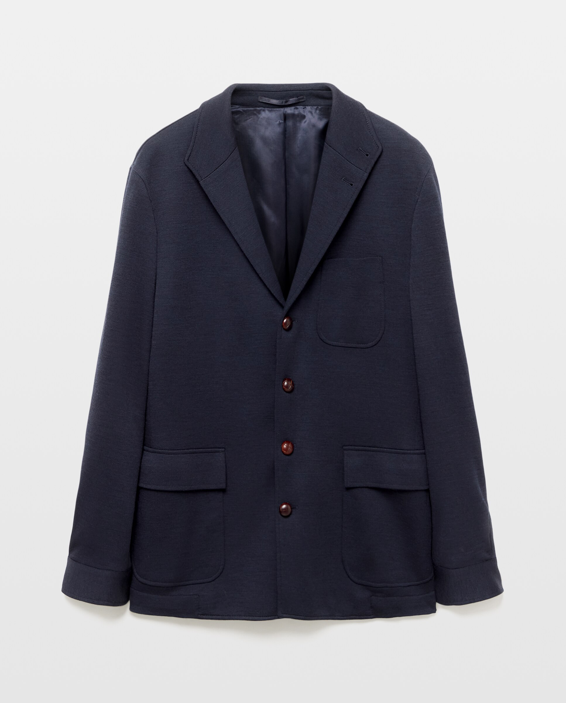 Chaqueta teba 100% lana hombre - Emidio Tucci - Azul marino Azul marino-5