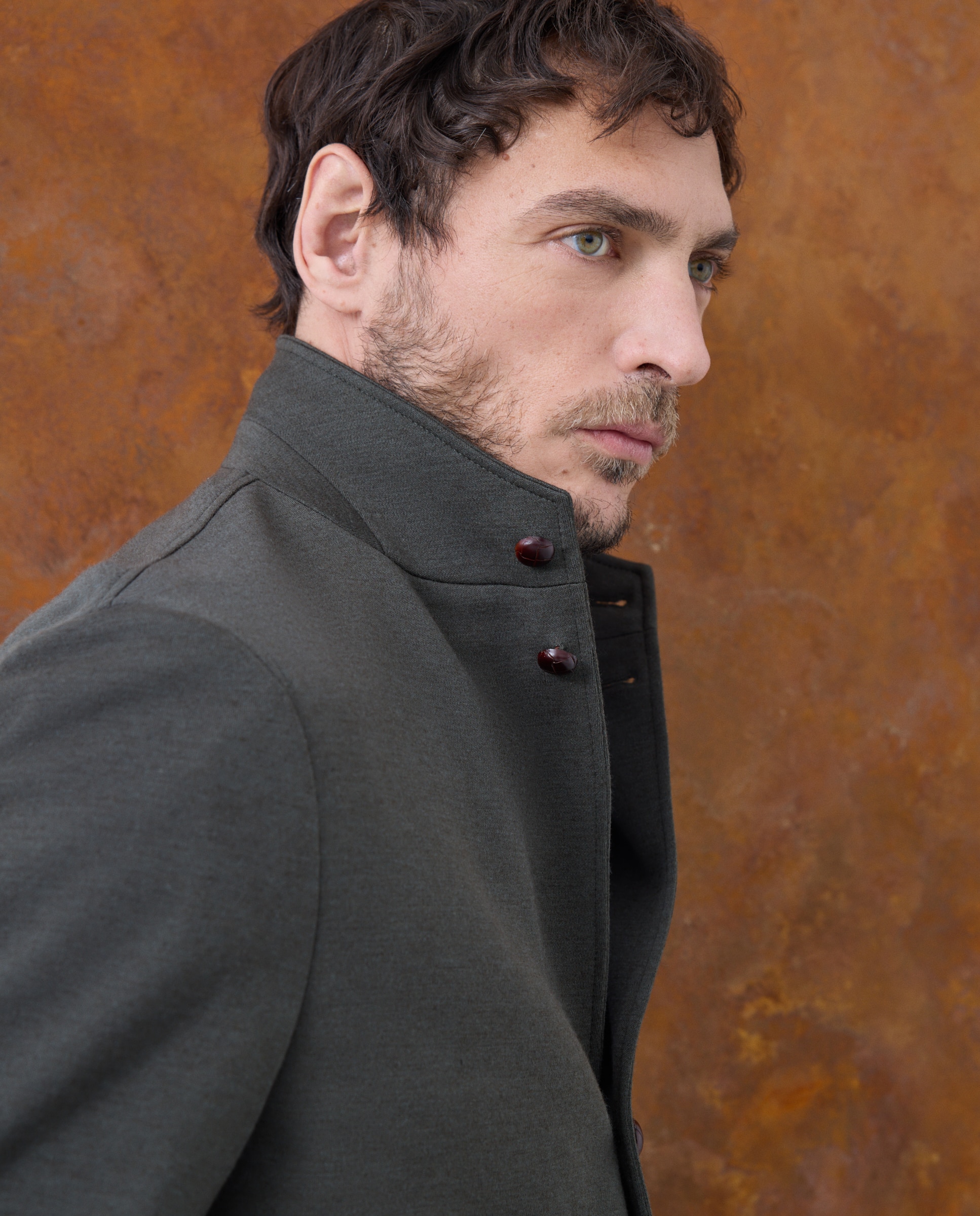 Chaqueta teba 100% lana hombre - Emidio Tucci - Verde militar Verde militar-3