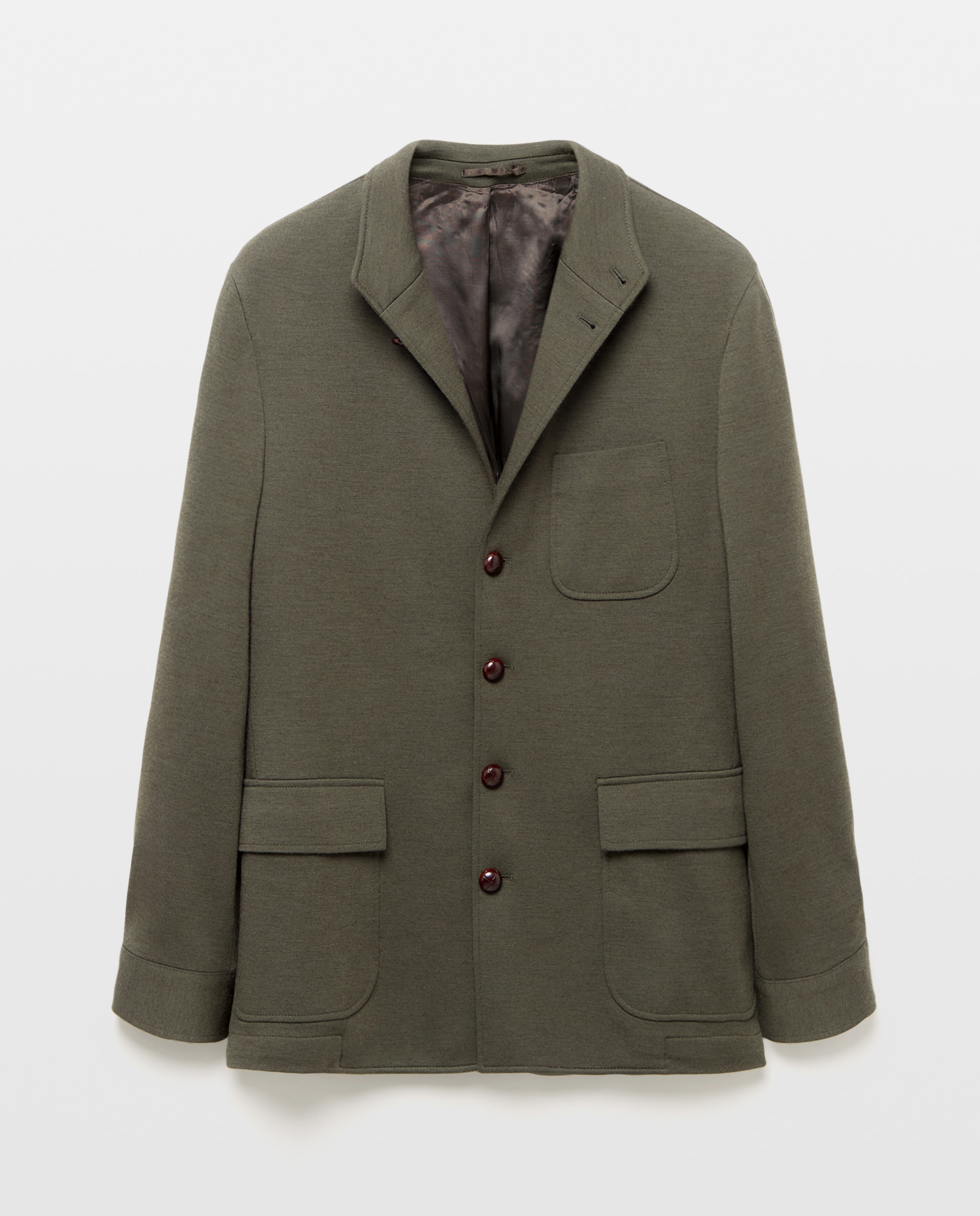 Chaqueta teba 100% lana hombre - Emidio Tucci - Verde militar Verde militar-5