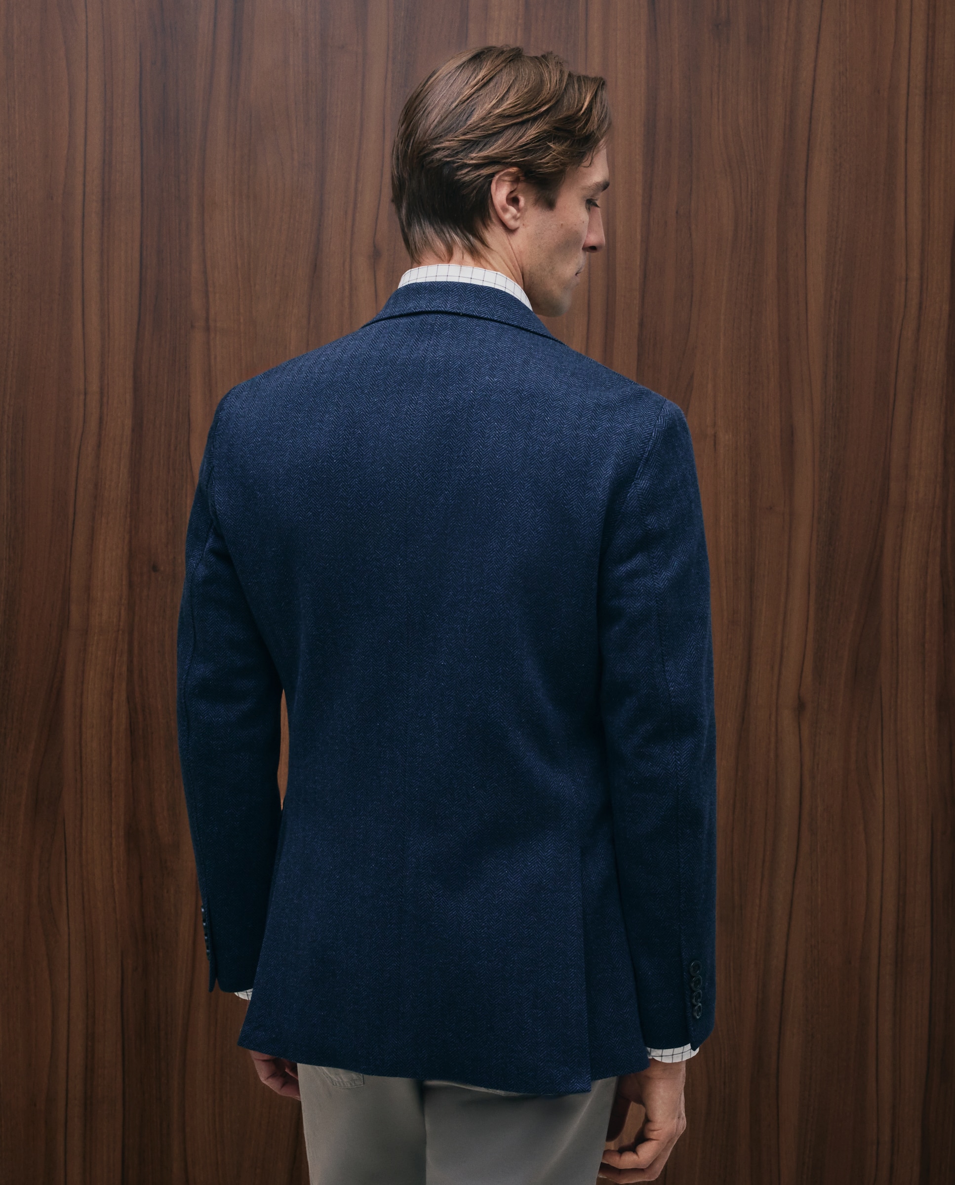 Chaqueta punto espiga 100% algodón hombre - Emidio Tucci - Azul Azul-4