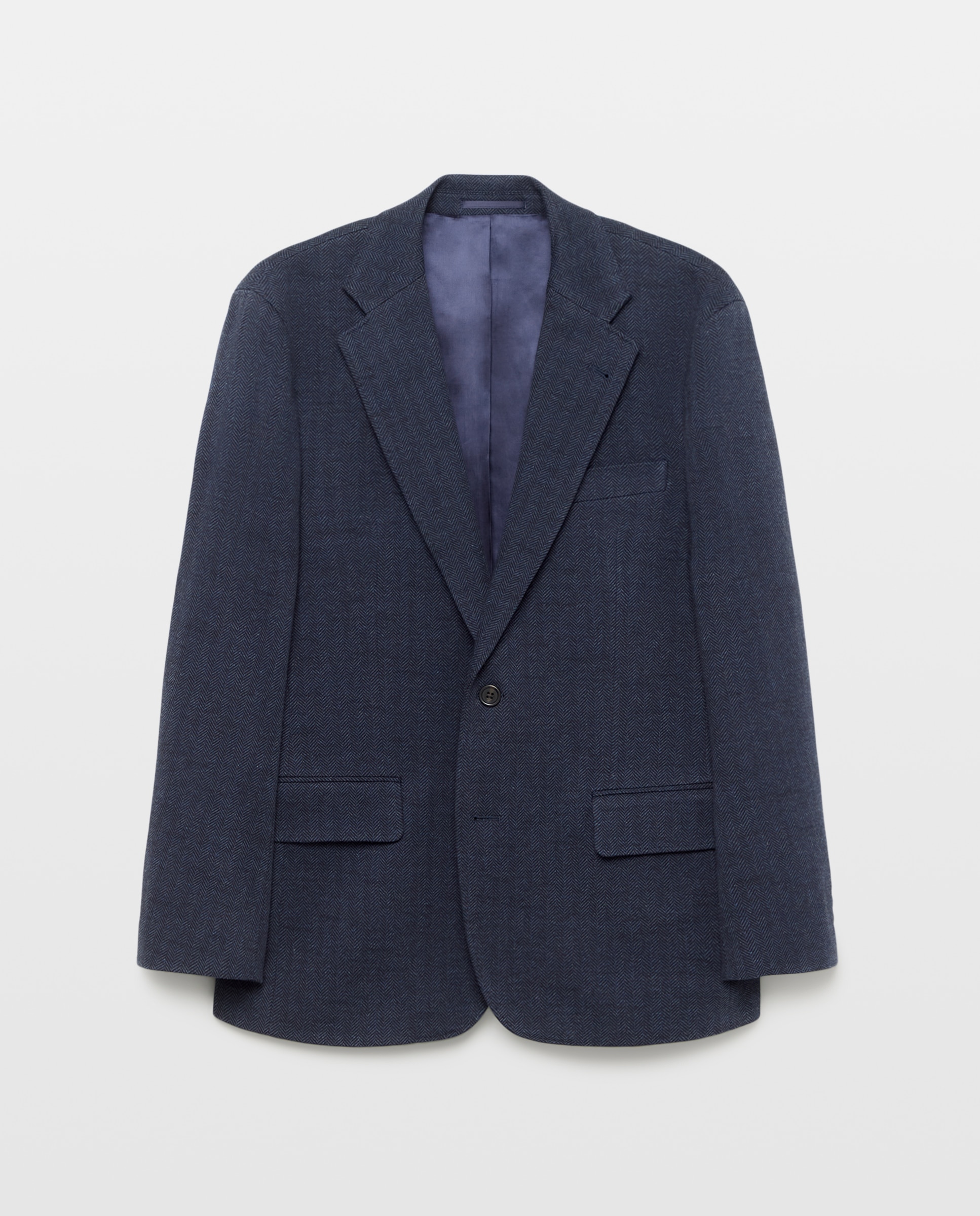 Chaqueta punto espiga 100% algodón hombre - Emidio Tucci - Azul Azul-5