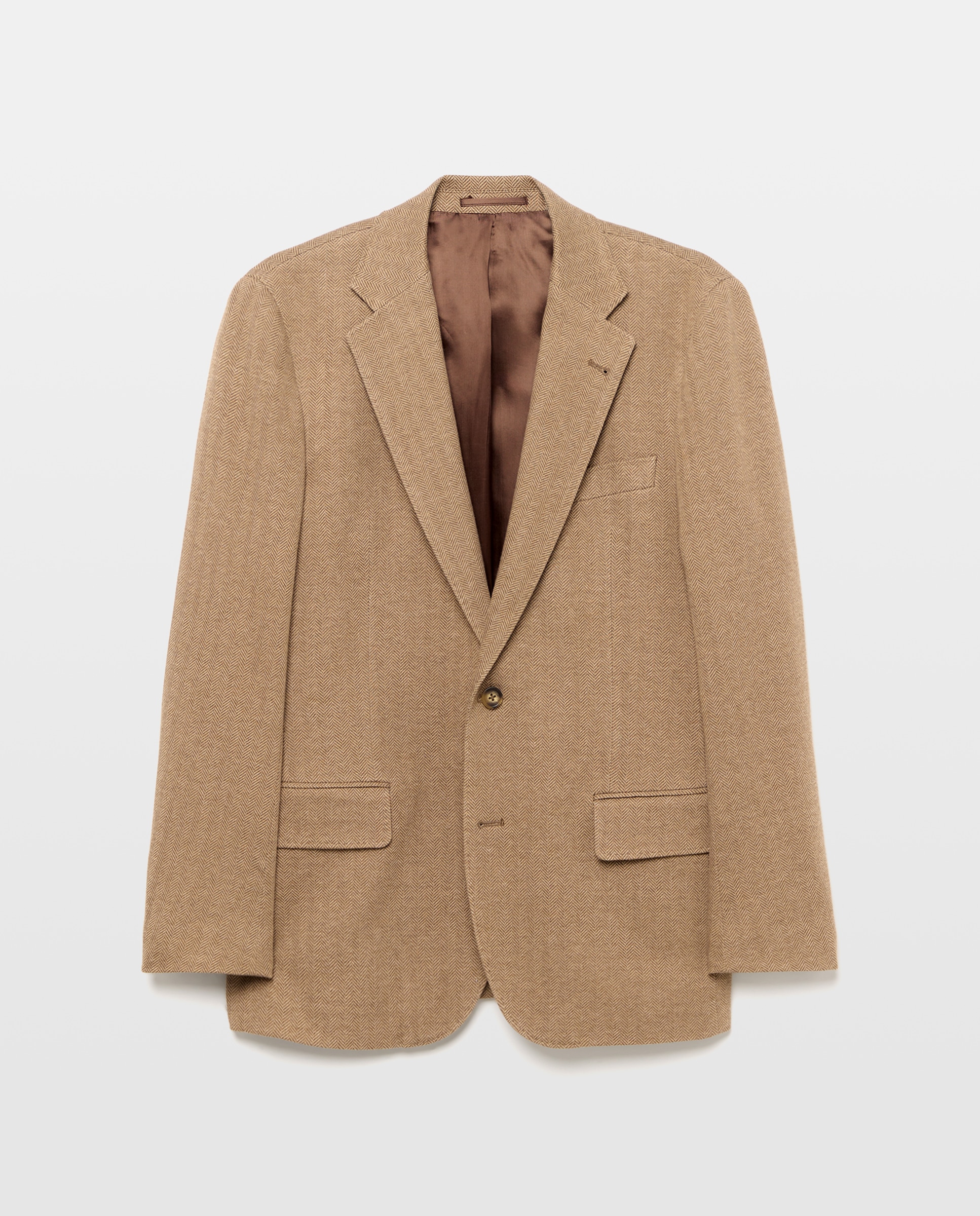 Chaqueta de hombre sport punto de espiga fit slim - Emidio Tucci - Camel Camel-5