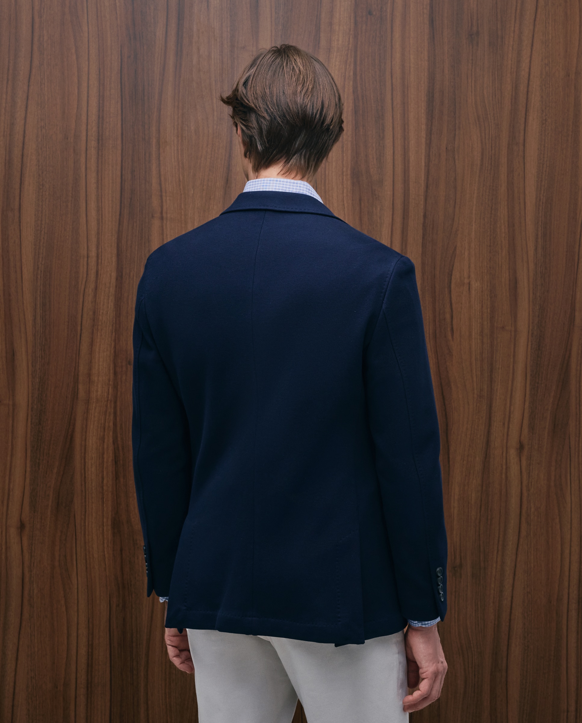 Chaqueta de hombre sport punto pique fit slim - Emidio Tucci - Azul marino Azul marino-4