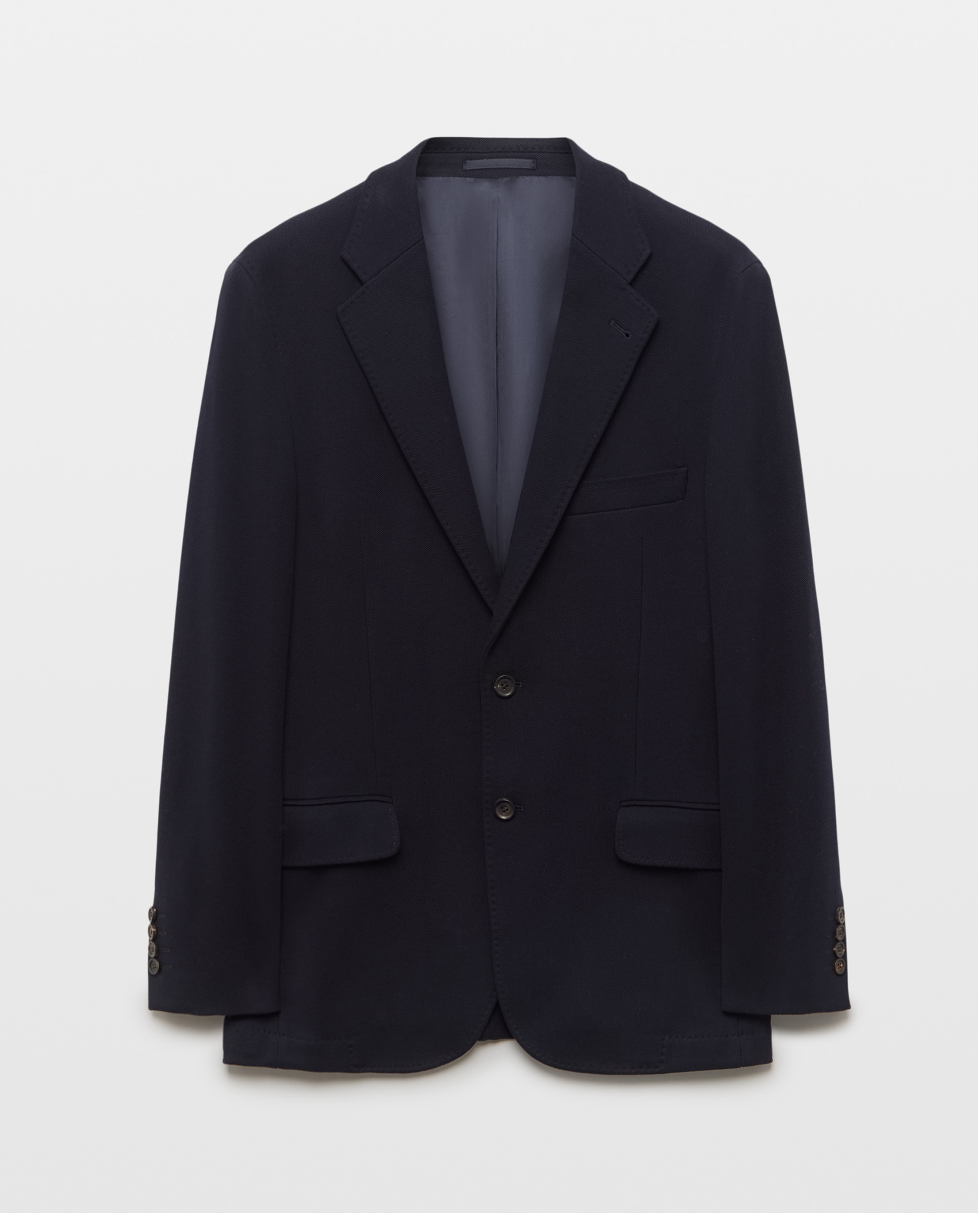Chaqueta de hombre sport punto pique fit slim - Emidio Tucci - Azul marino Azul marino-5