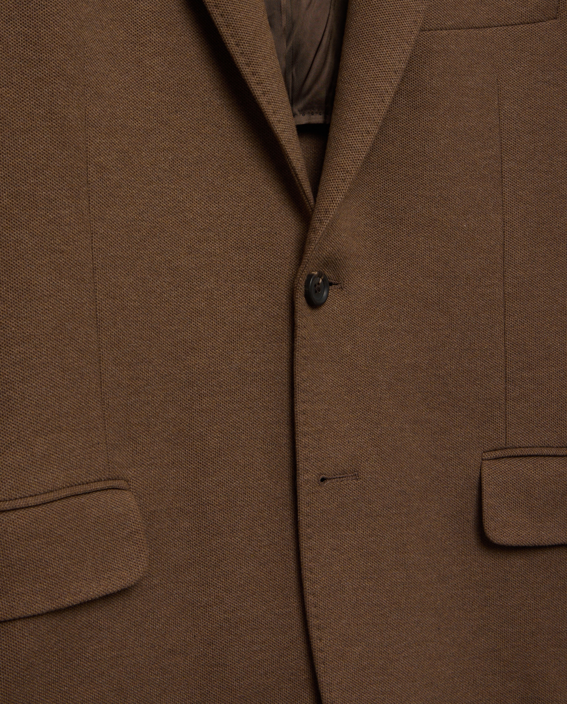 Casaco de Malha Piqué Desportivo Slim Fit Taupe-2