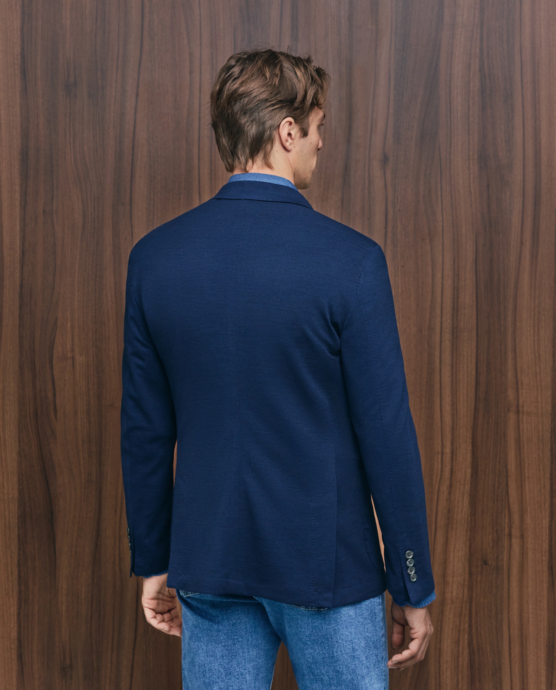 Chaqueta de hombre punto - Emidio Tucci - Azul marino Azul marino-3