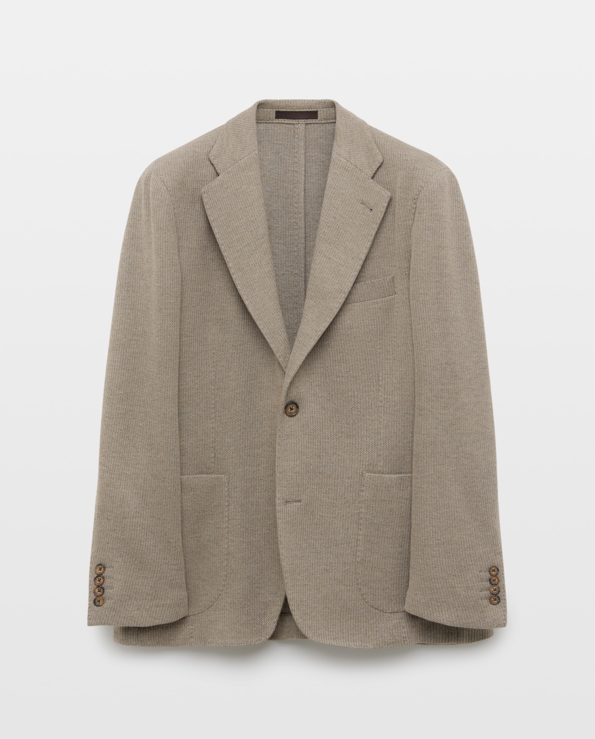 Imagem 0 de Casaco Desportivo Slim Fit de Malha com Estrutura