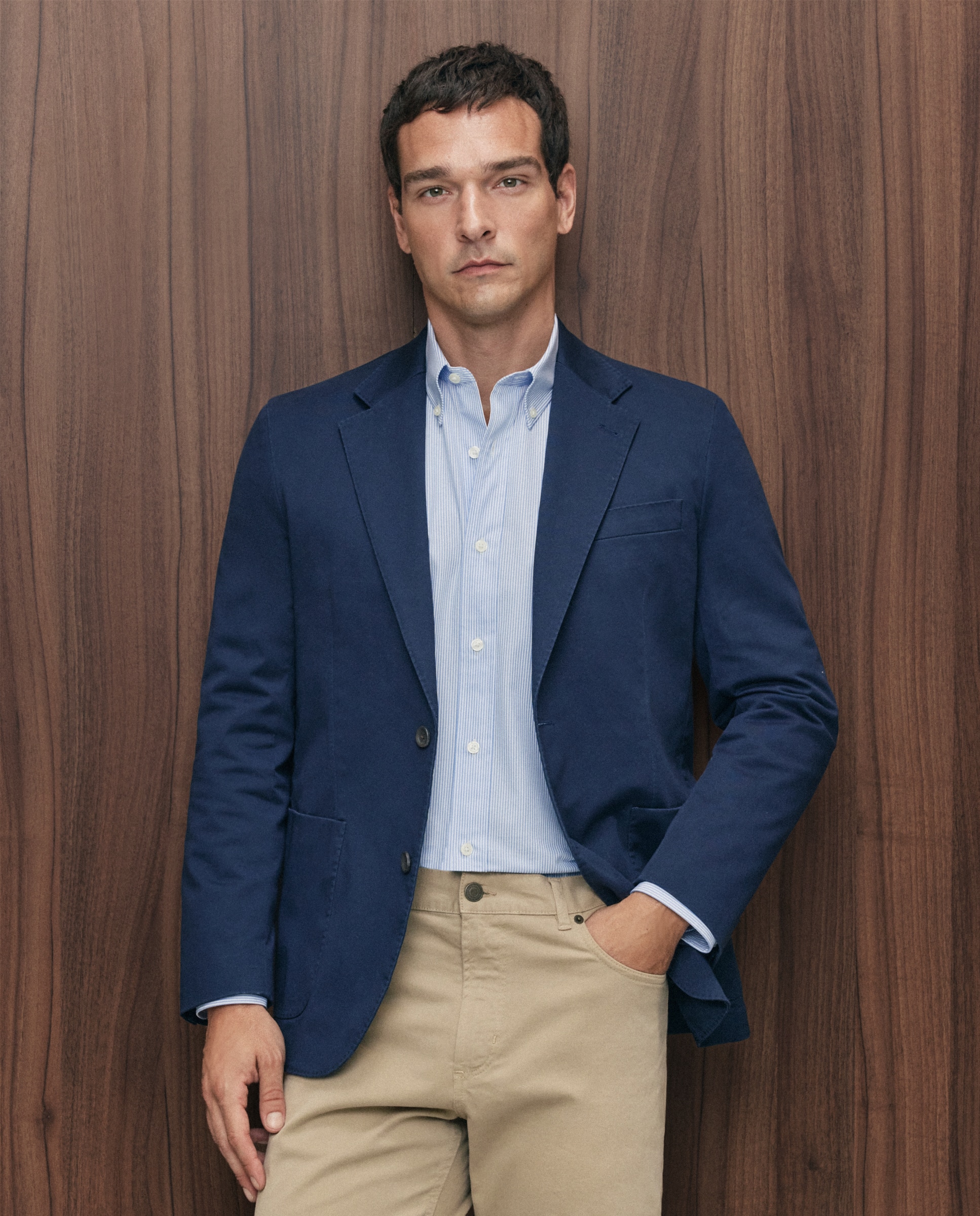 Imagen 1 de Chaqueta 100% algodón lavado hombre - Emidio Tucci - Azul marino Azul marino