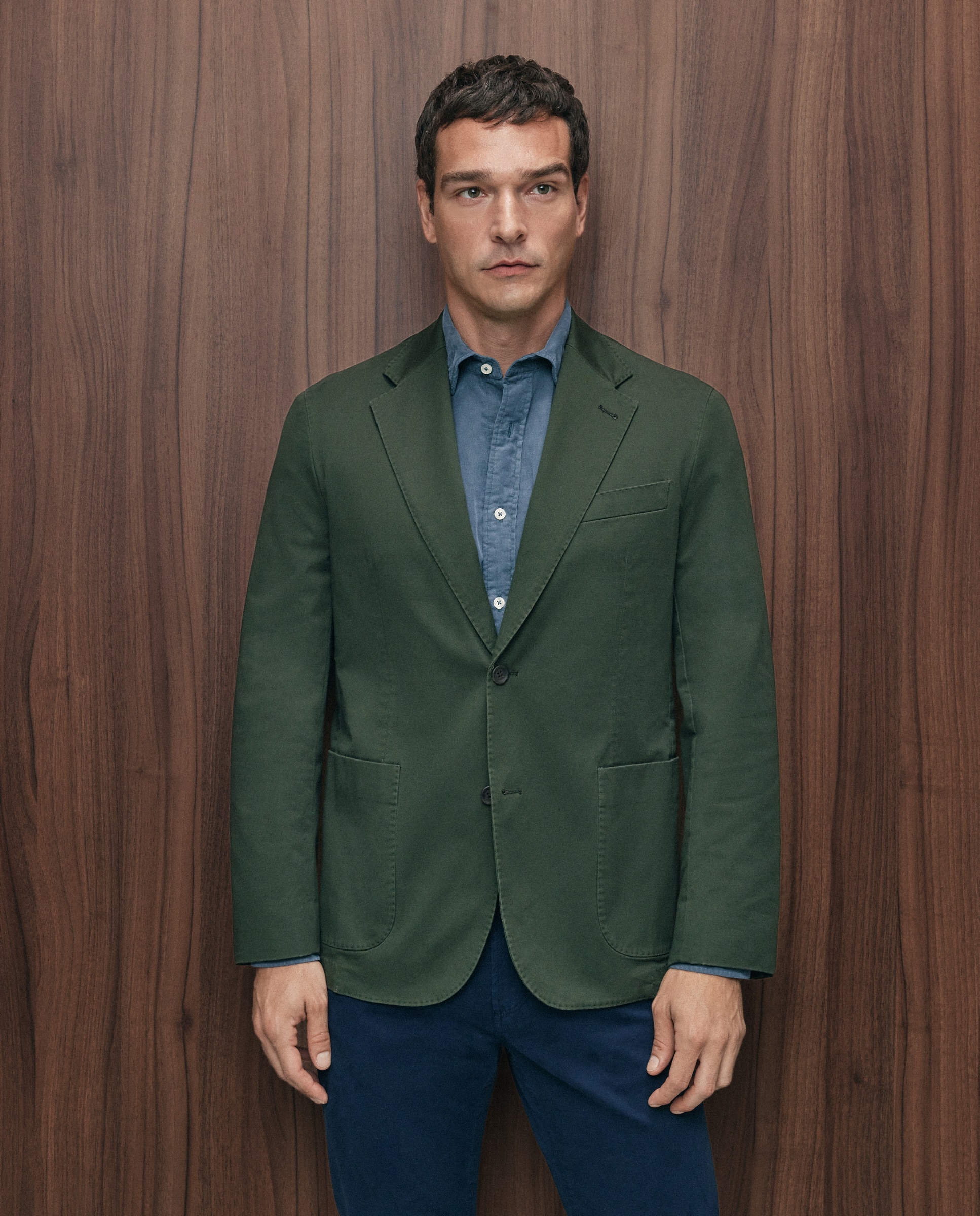 Imagen 2 de Chaqueta 100% algodón lavado hombre - Emidio Tucci - Verde Verde