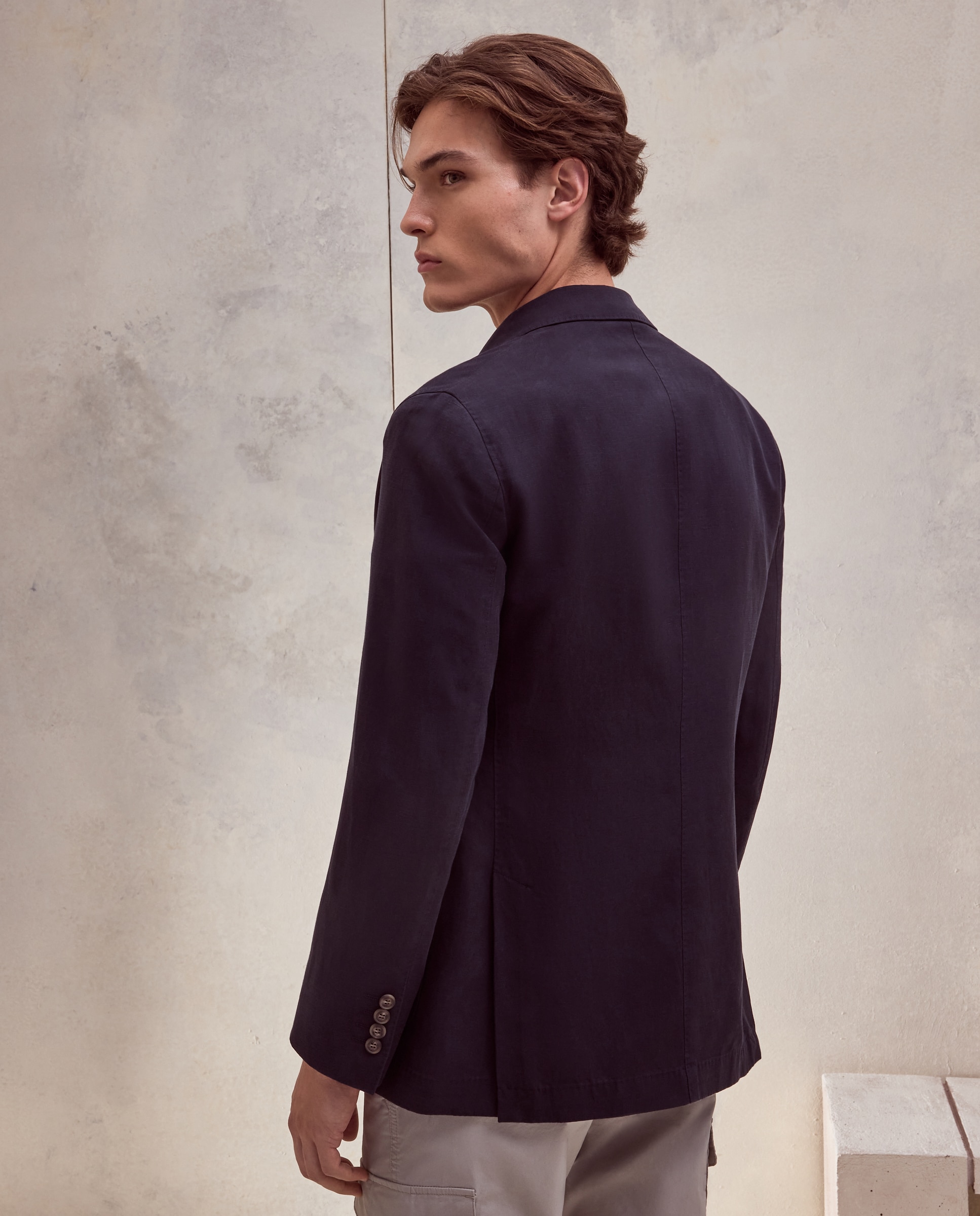 Chaqueta de hombre de algodón. - Dustin - Azul marino Azul marino-3