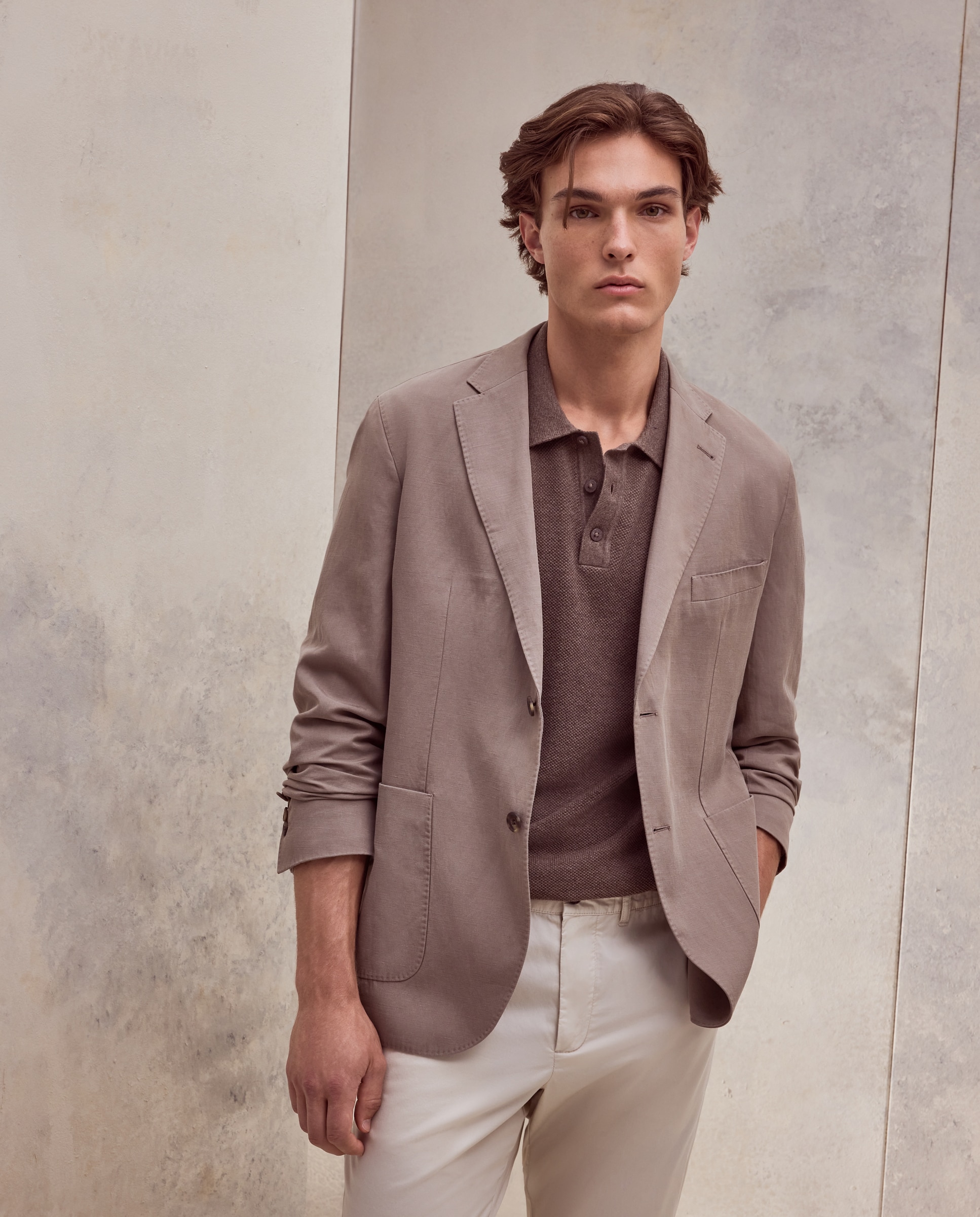 Chaqueta de hombre de algodón. - Dustin - Marrón Marrón-2