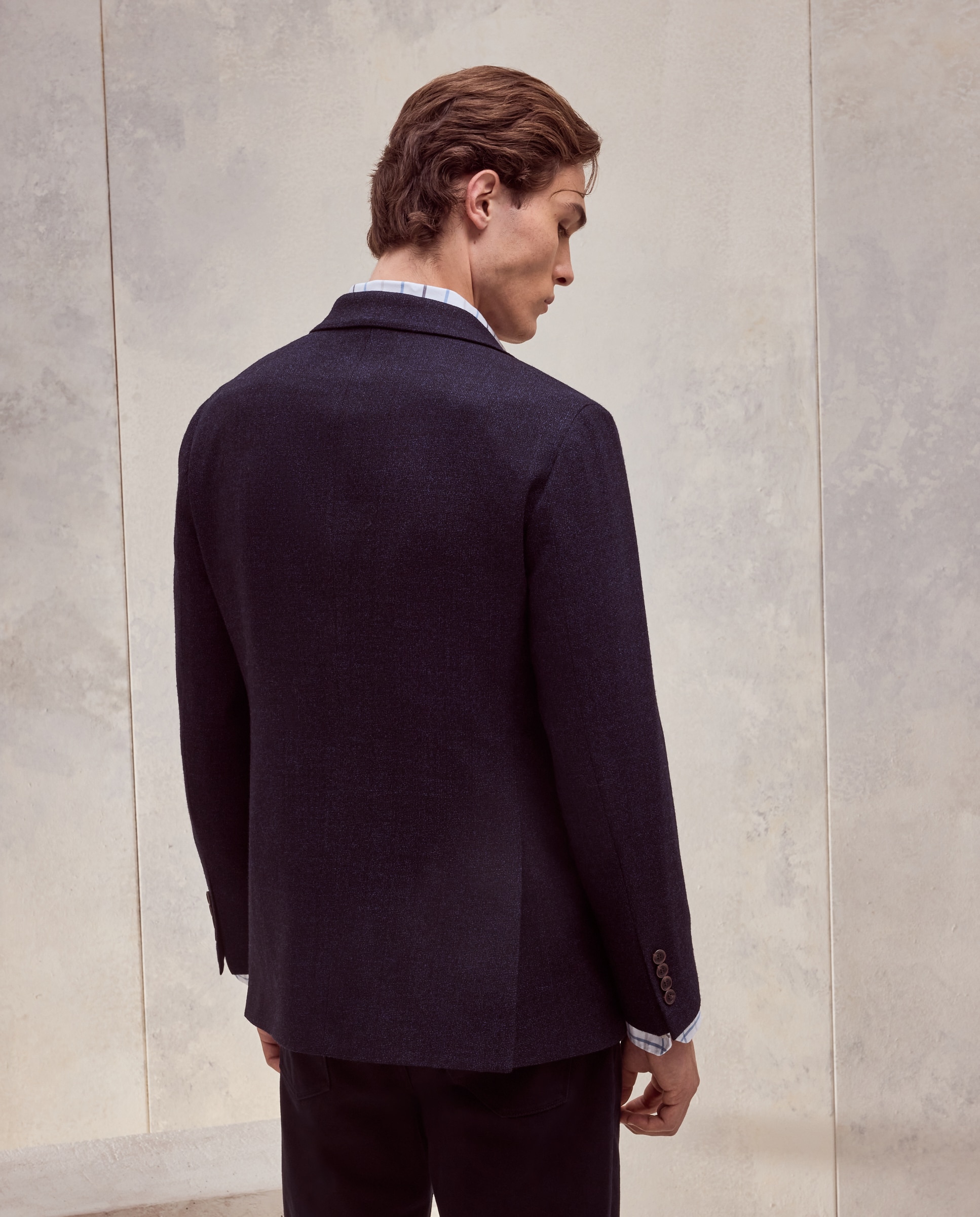 Chaqueta de hombre tipo saco. - Dustin - Azul marino Azul marino-3