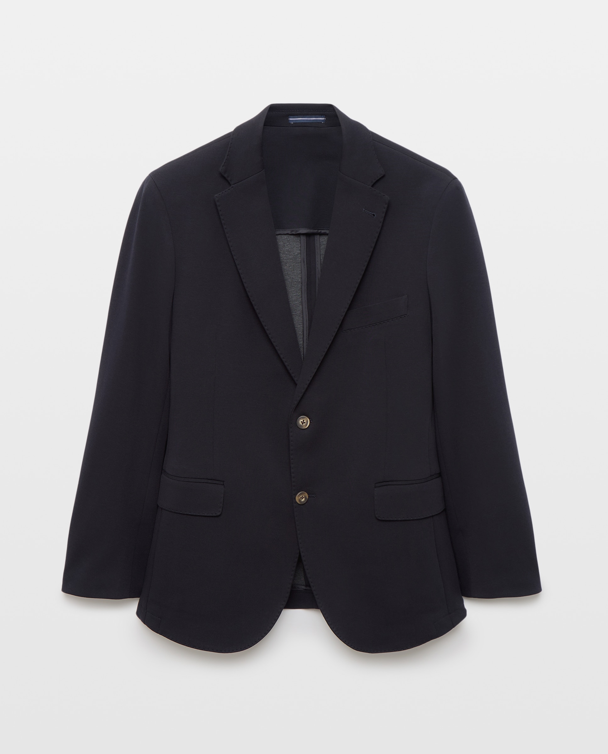 Americana regular fit mezcla algodón poliamida de hombre - Dustin - Azul marino Azul marino-1