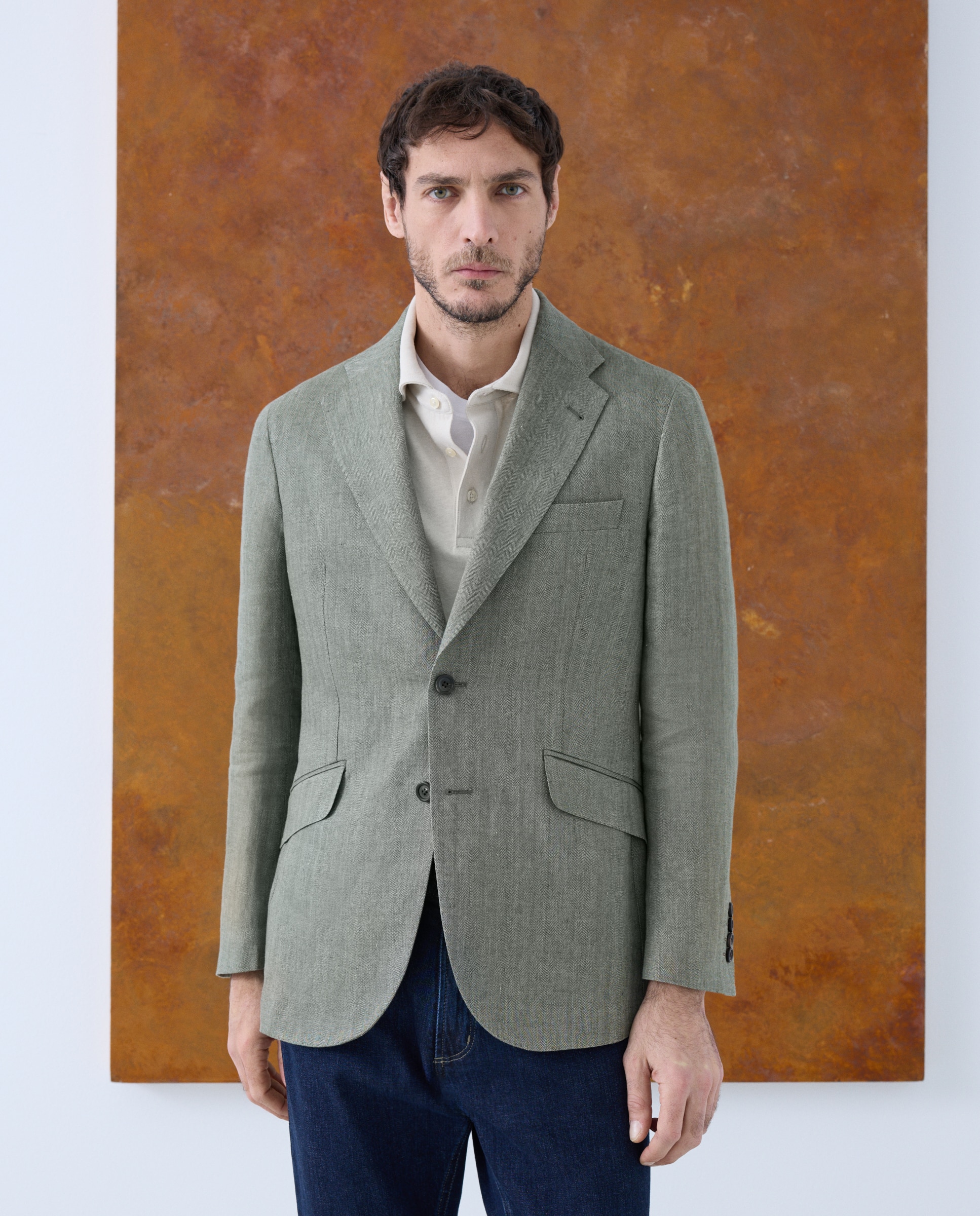 Imagem 0 de Casaco com Padrão Espinha de Peixe