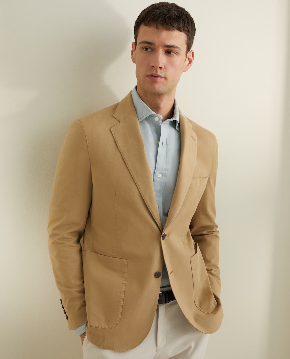 Casaco de Algodão Bege-2