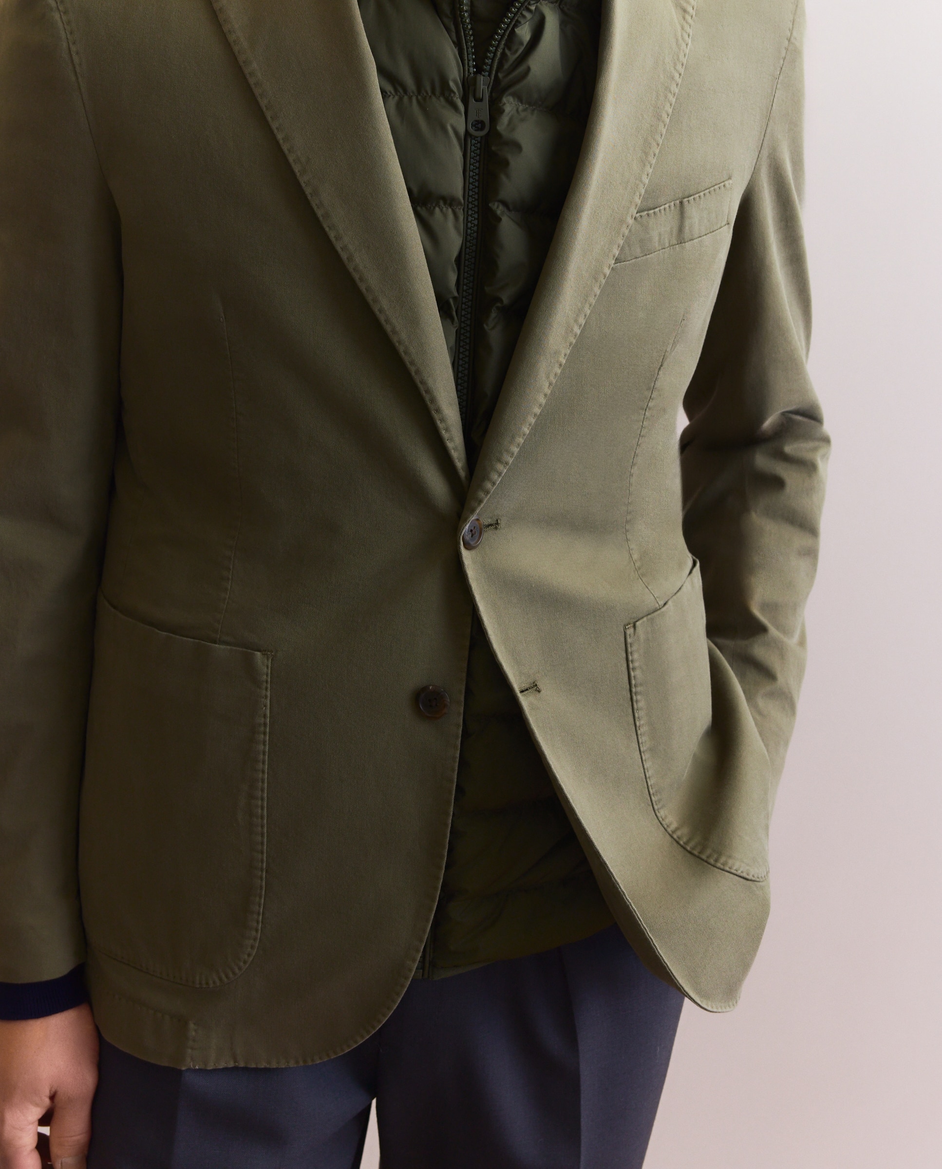 Casaco de Algodão Verde-3