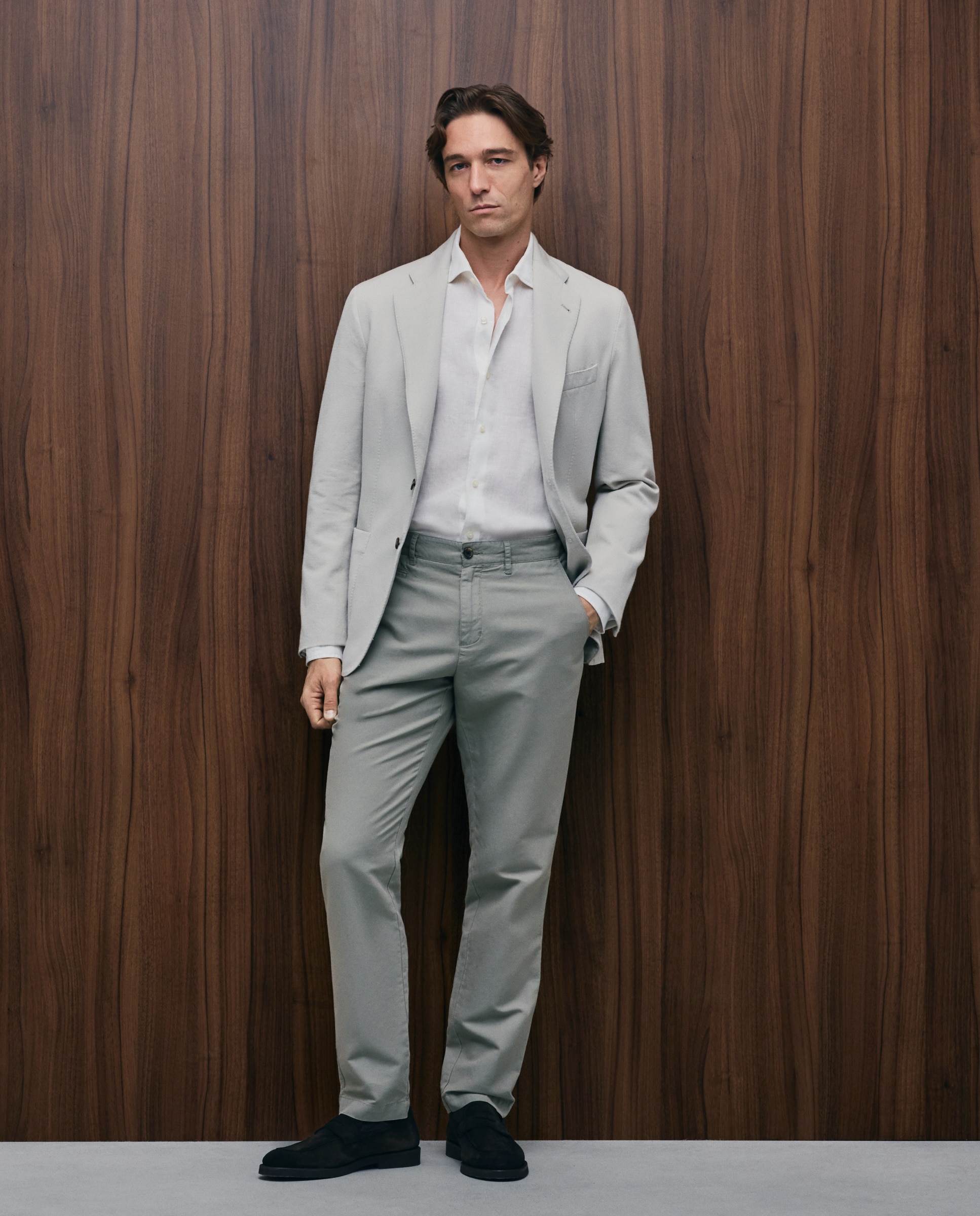 Chaqueta de hombre sport algodón lavada - Emidio Tucci - 120 Crudo 120 Crudo-2
