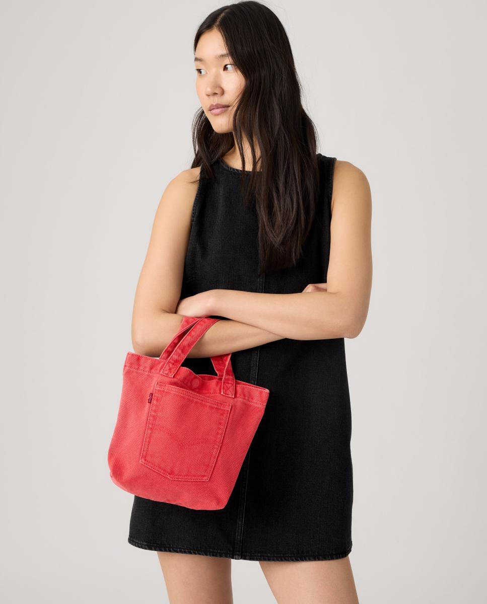 Mala Tipo Tote Mini Vermelho-5