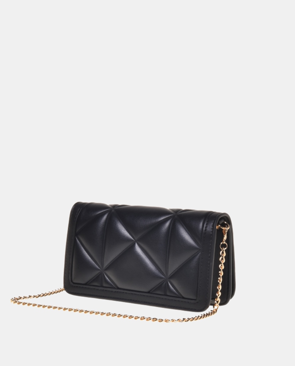 Bandolera tipo clutch acolchado - Love Moschino - Negro Negro-2