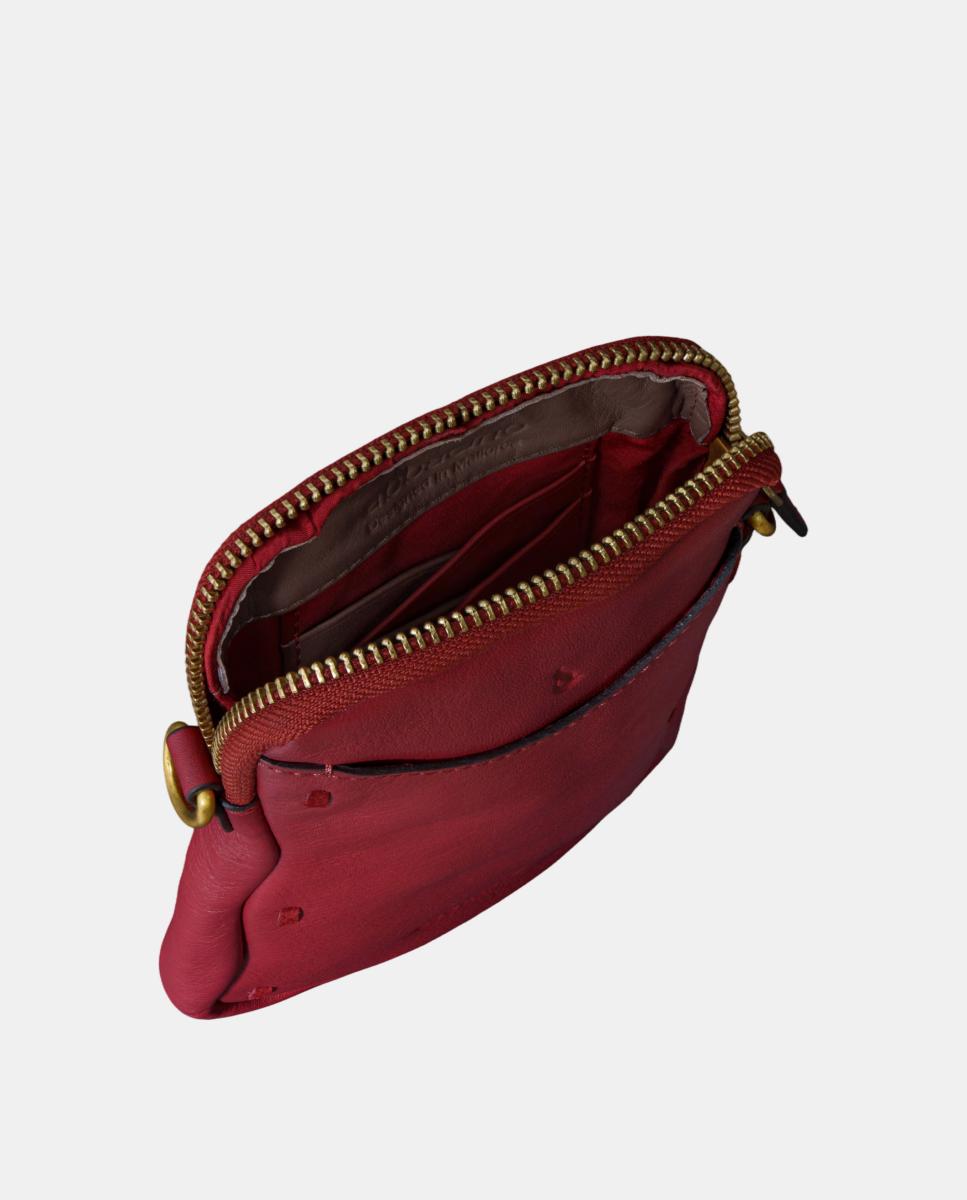 Mala para Telemóvel em Pele Vermelho-5
