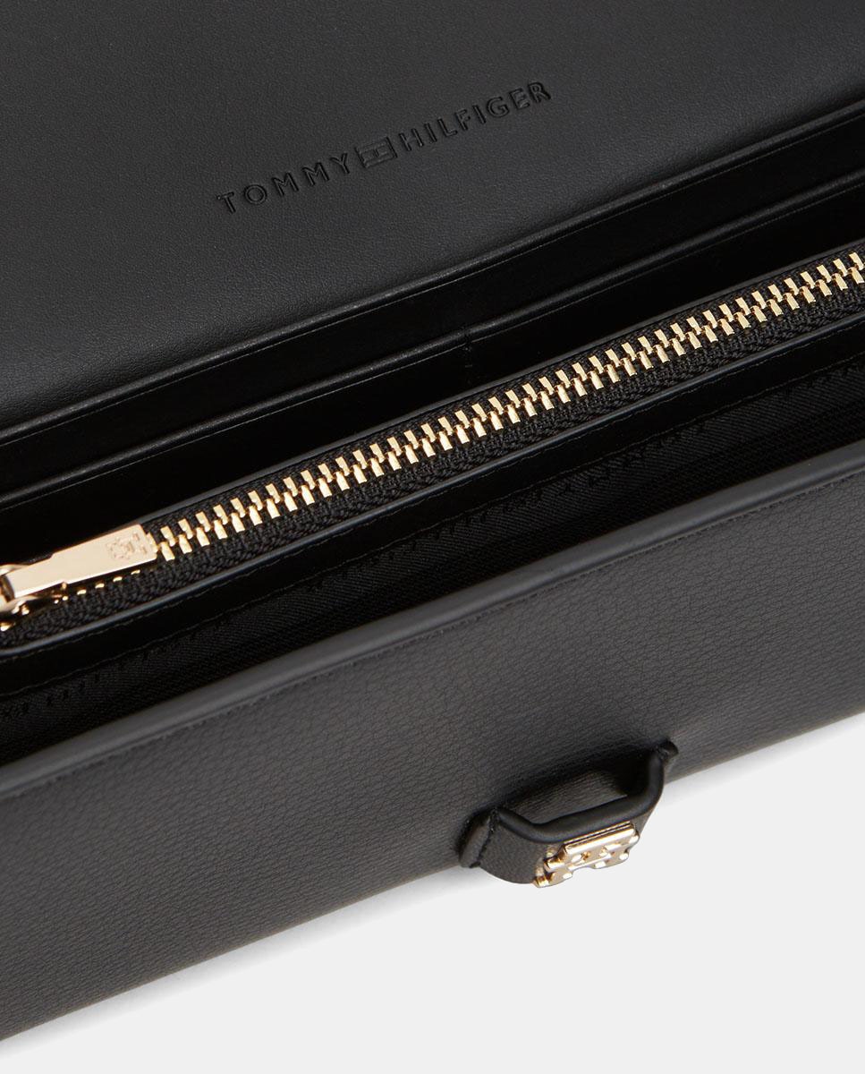 Cartera de mujer con cadena en color - Tommy Hilfiger - Negro Negro-3