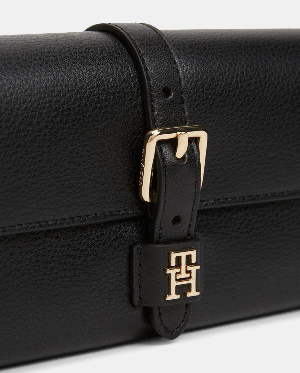 Cartera de mujer con cadena en color - Tommy Hilfiger - Negro Negro-4