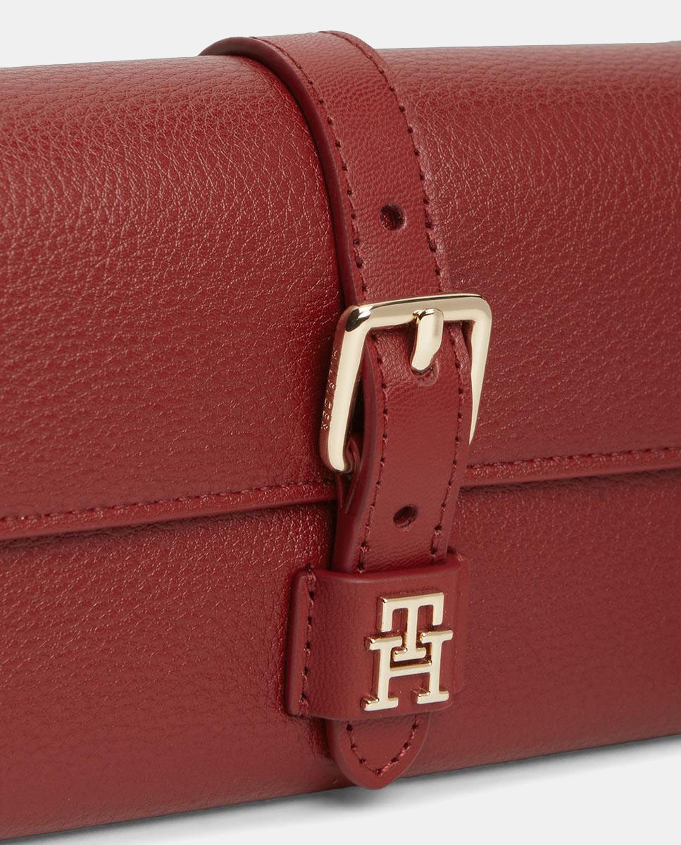 Cartera de mujer con cadena en color - Tommy Hilfiger - Rojo Rojo-4