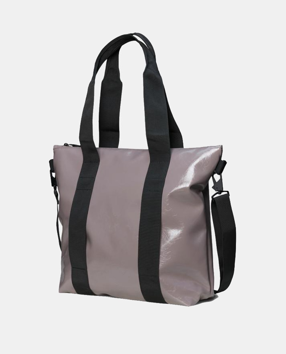 Mala Tipo Tote Mini Impermeável Cinzento-2